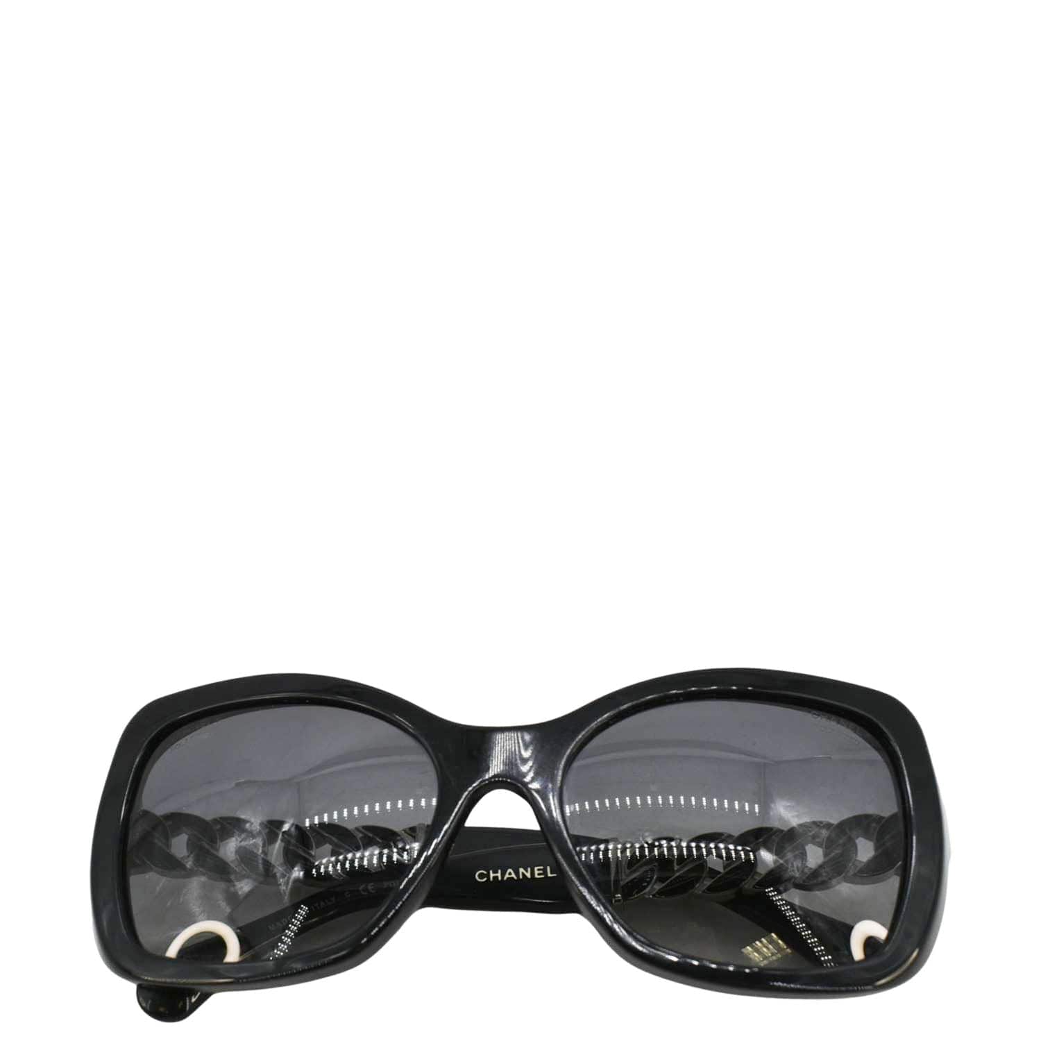 CHANEL 5305 - c.501/S8 Square Frame Chain-Link Sunglasses Black - Image 4