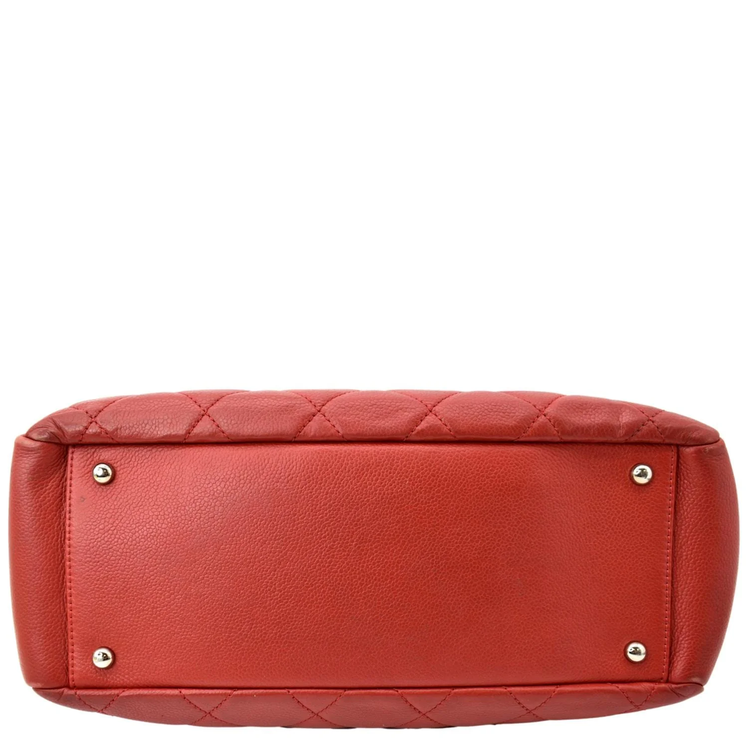 CHANEL Timeless CC Soft Quilted Caviar Leather Shopping Tote Bag Red - Image 9