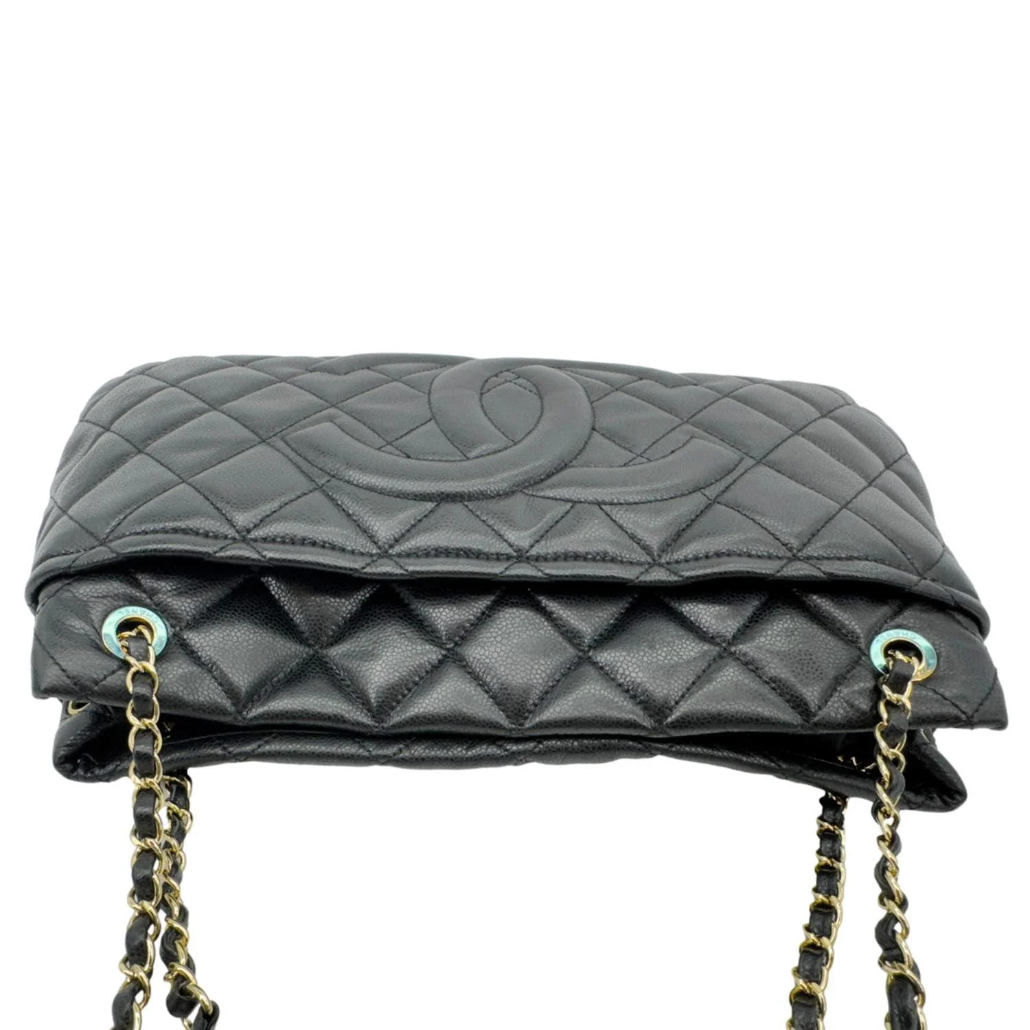 CHANEL Timeless CC Soft Quilted Caviar Leather Tote Bag Black - Image 5