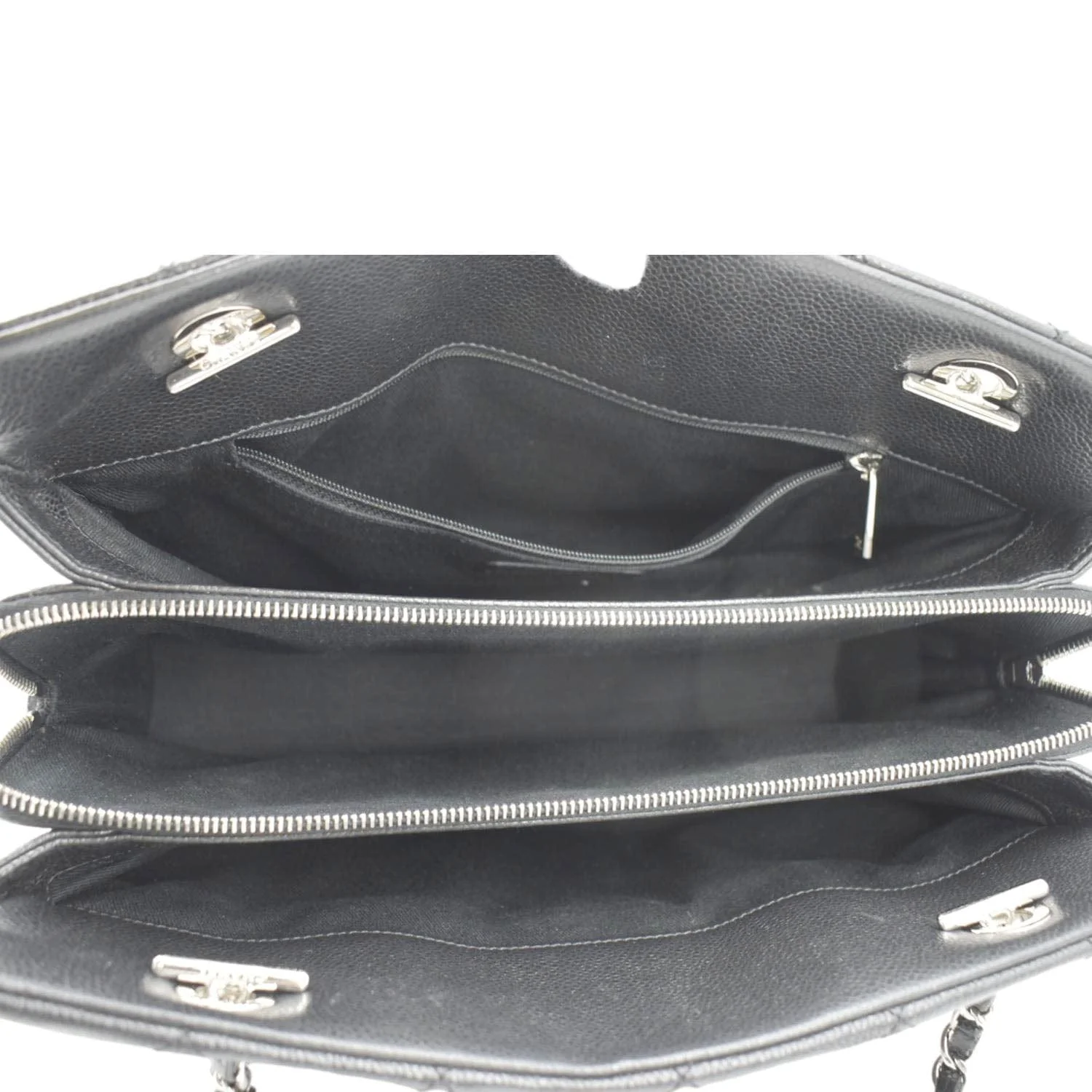 CHANEL Timeless CC Soft Quilted Caviar Leather Shopping Tote Bag Black - Image 11