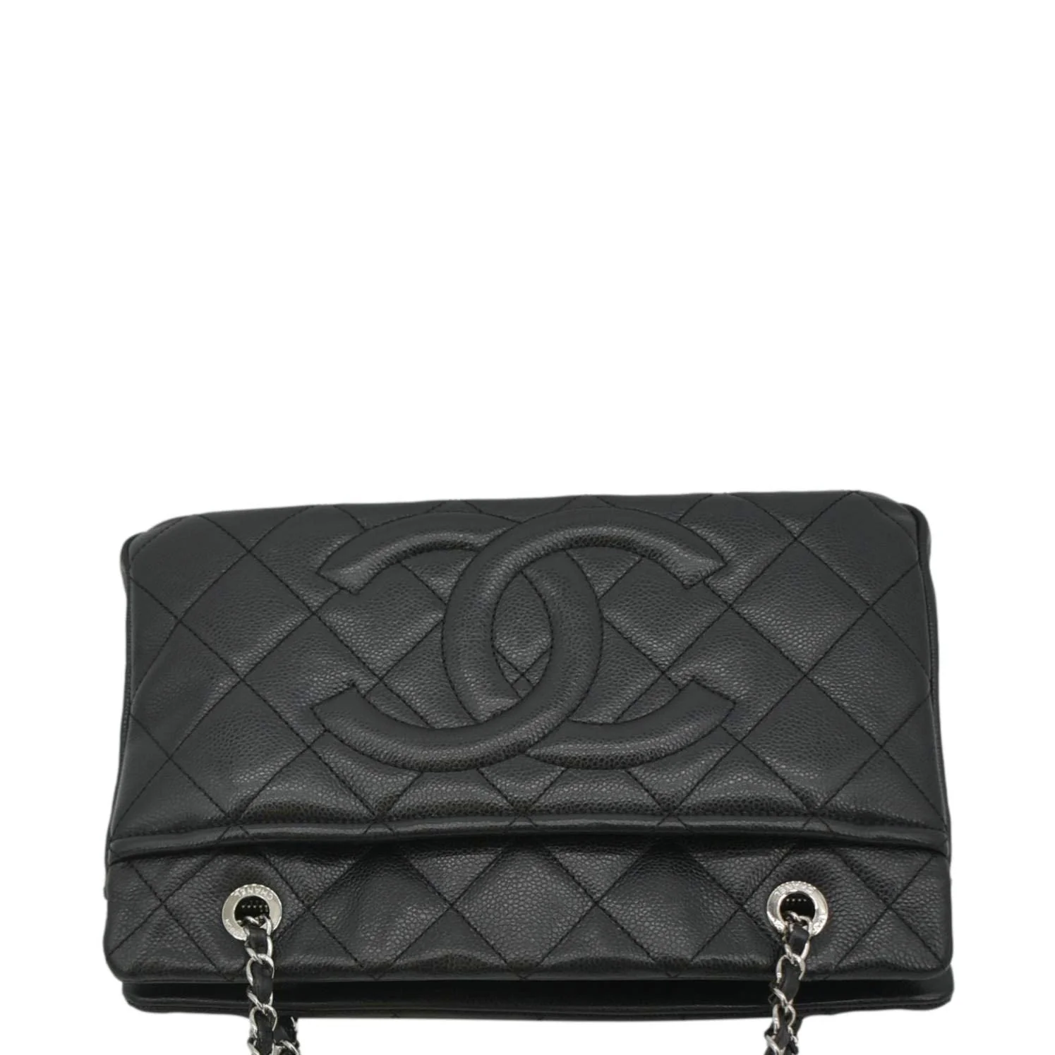 CHANEL Timeless CC Soft Quilted Caviar Leather Shopping Tote Bag Black - Image 5