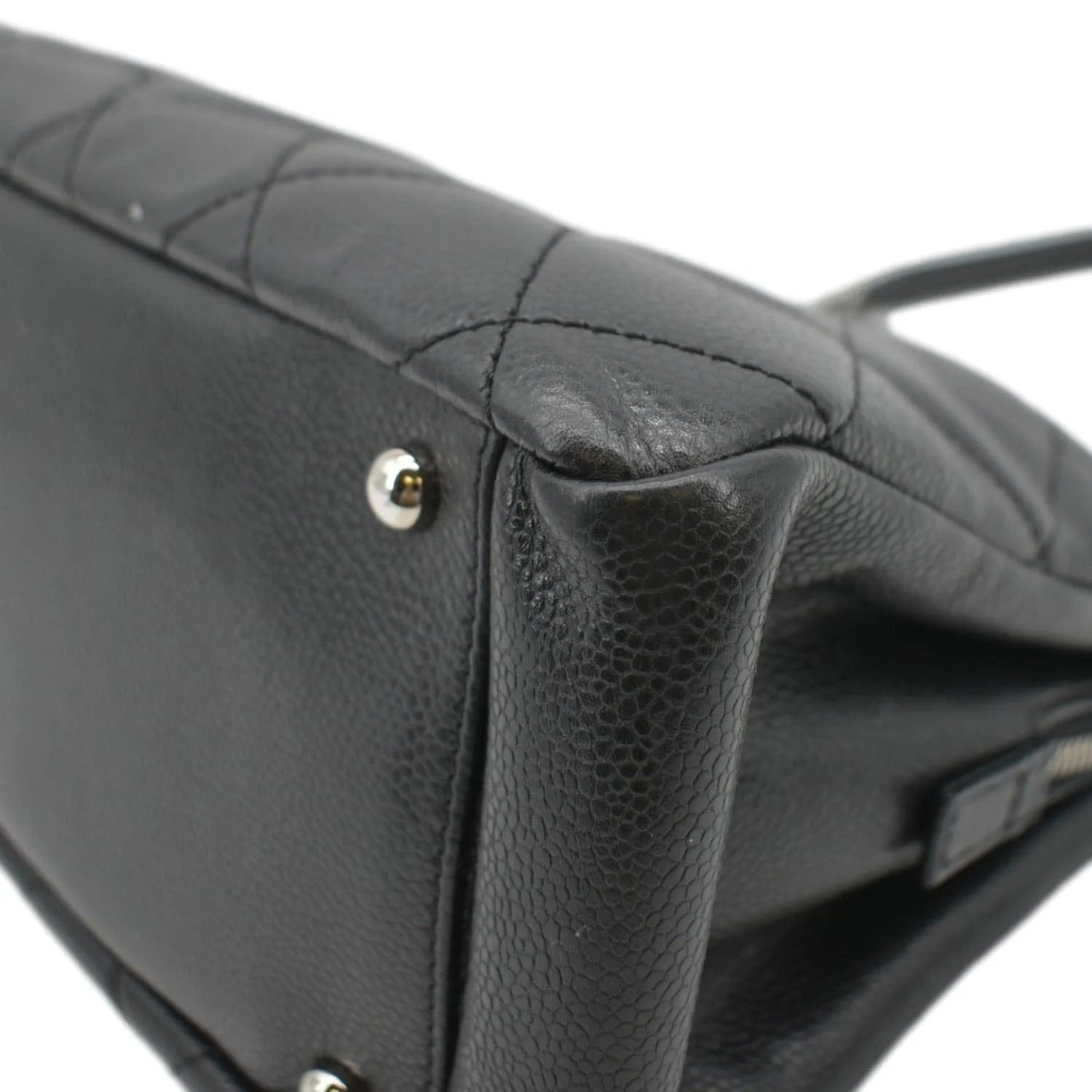 CHANEL Timeless CC Soft Quilted Caviar Leather Shopping Tote Bag Black - Image 8