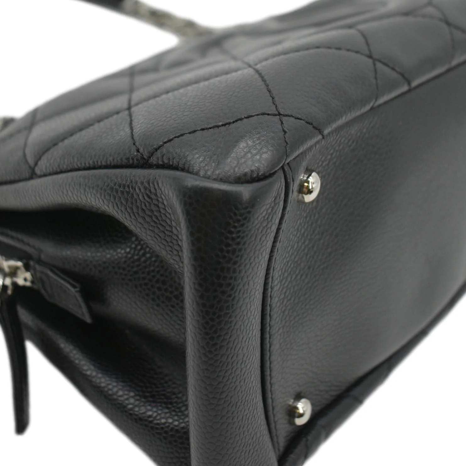 CHANEL Timeless CC Soft Quilted Caviar Leather Shopping Tote Bag Black - Image 9
