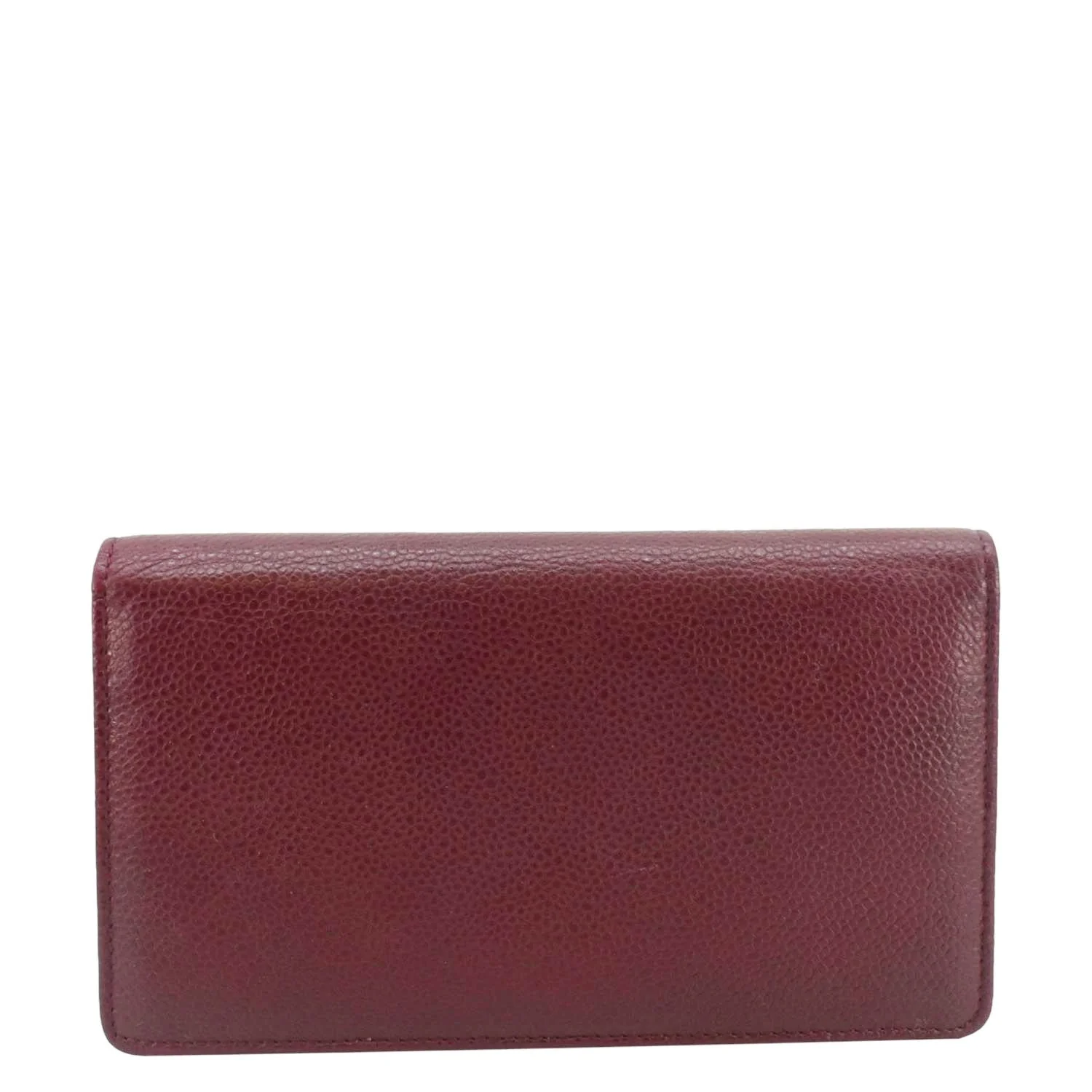 CHANEL CC Timeless Caviar Leather Bifold Wallet Maroon - Image 3