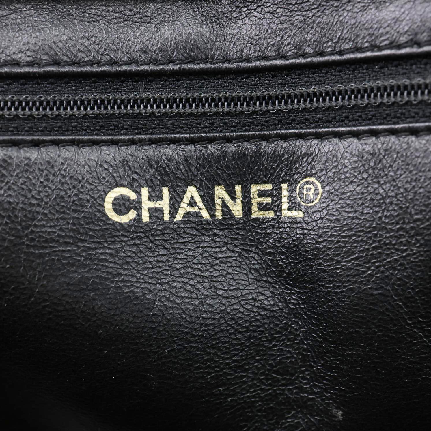 CHANEL Timeless Chain Quilted Caviar Leather Tote Bag Black - Image 12
