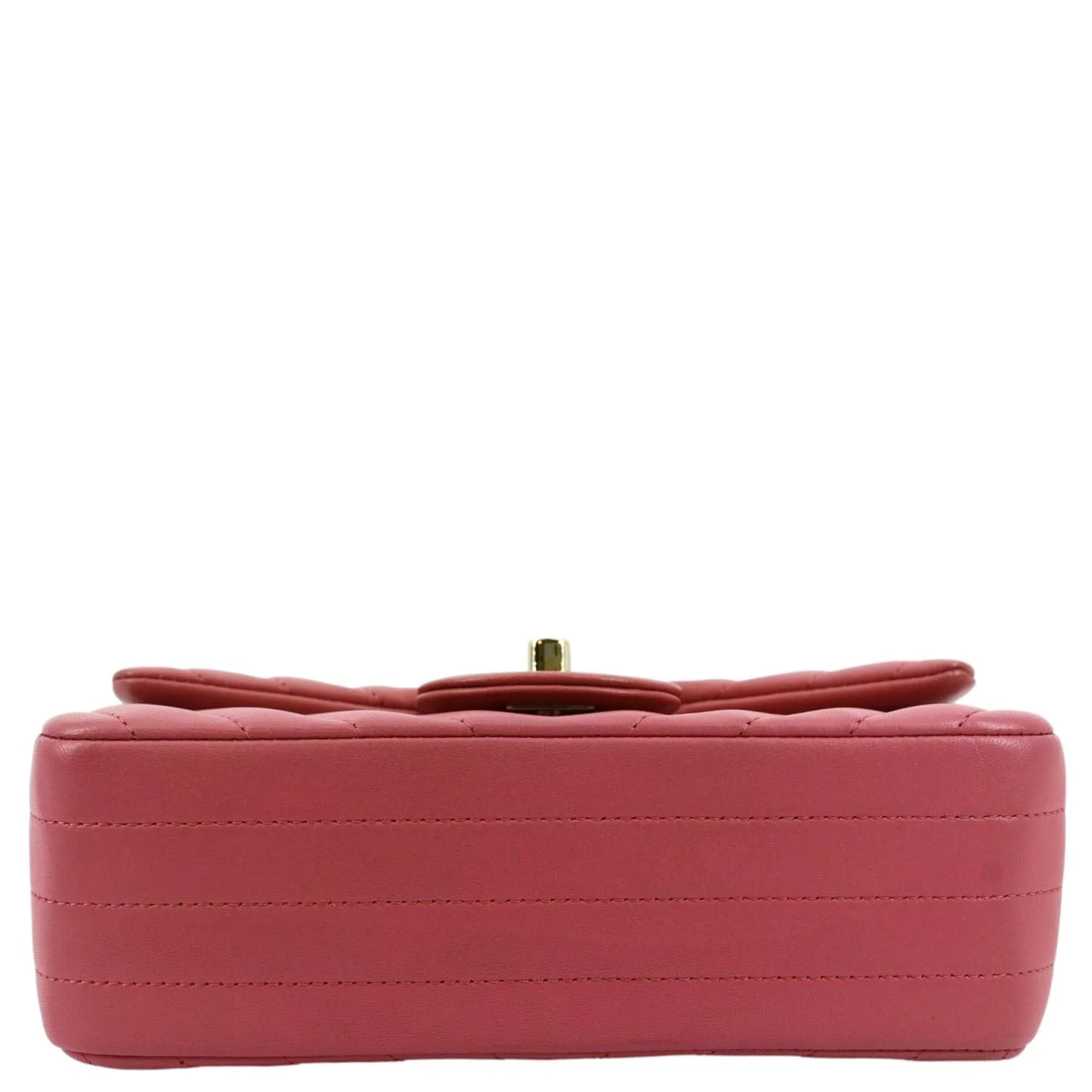 CHANEL Timeless Classic Square Flap Chevron Calfskin Leather Crossbody Bag Pink - Image 9