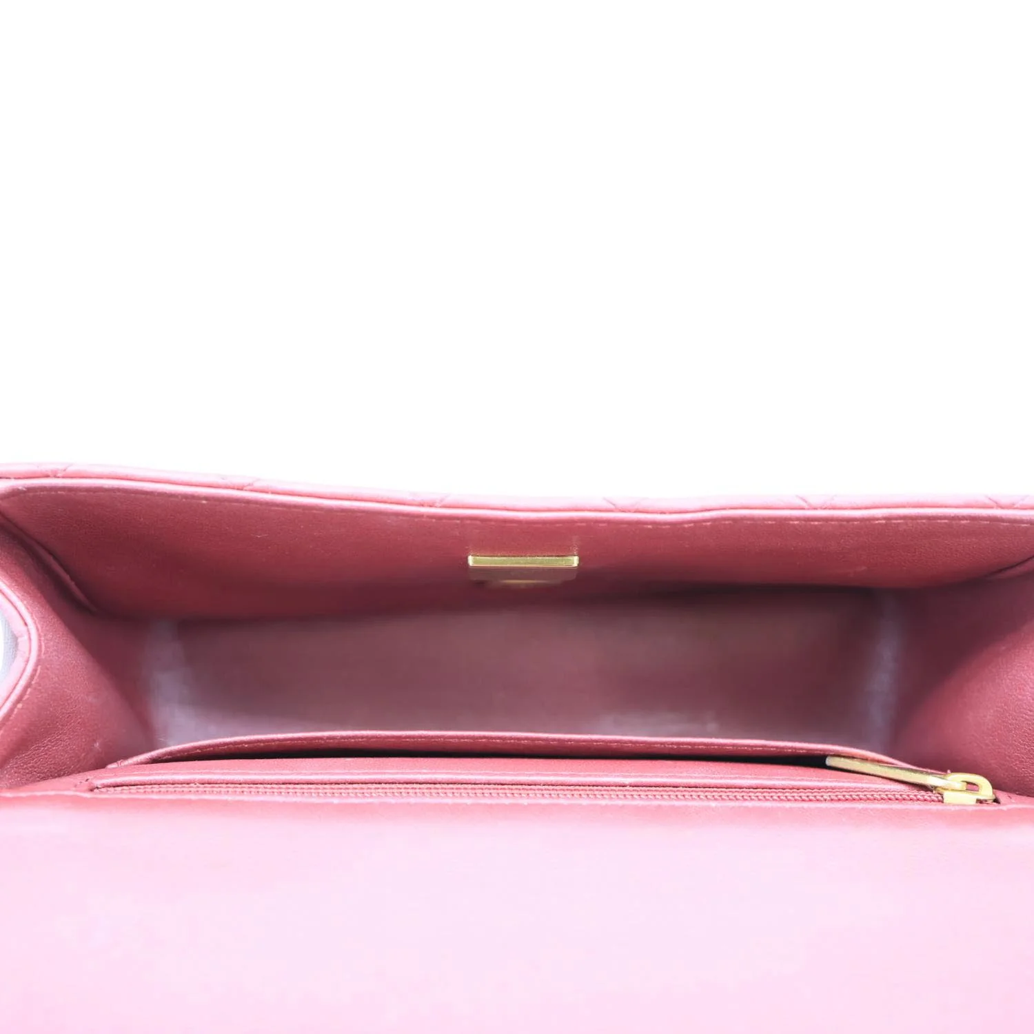 CHANEL Classic Rectangular Flap Mini Quilted Leather Top Handle Crossbody Bag Red - Image 10