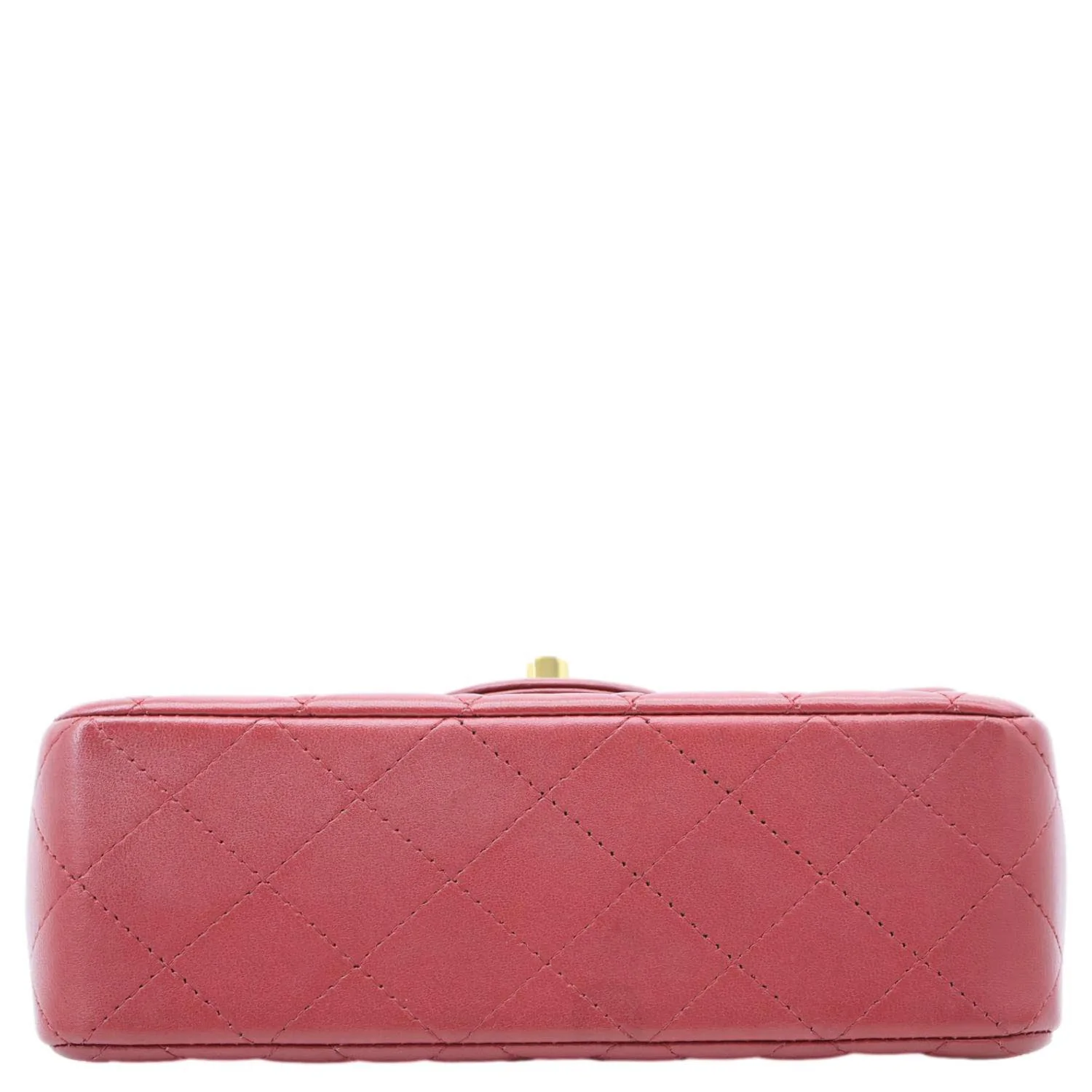 CHANEL Classic Rectangular Flap Mini Quilted Leather Top Handle Crossbody Bag Red - Image 9