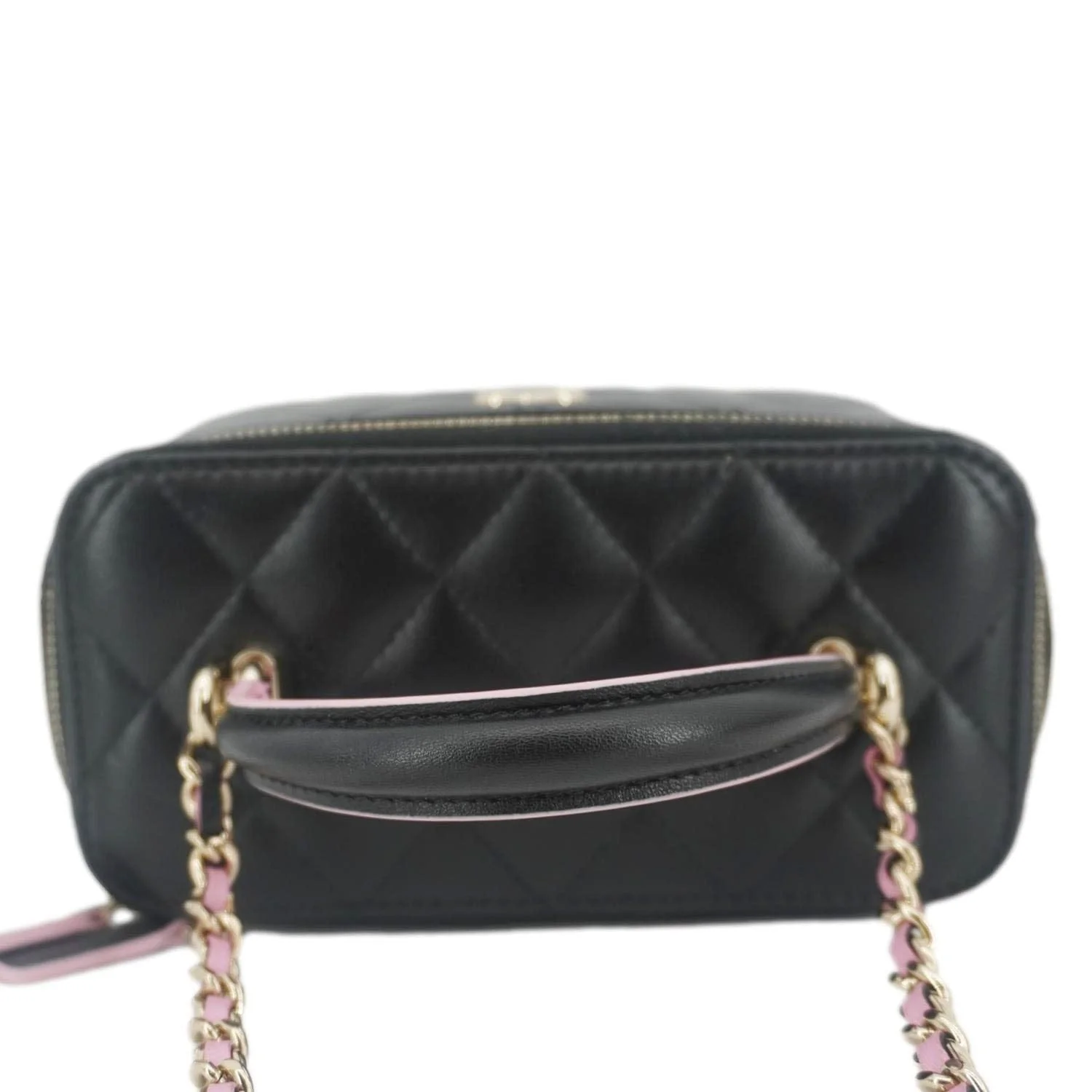 CHANEL Vanity Case Quilted Leather Top Handle Crossbody Bag Black - Image 5