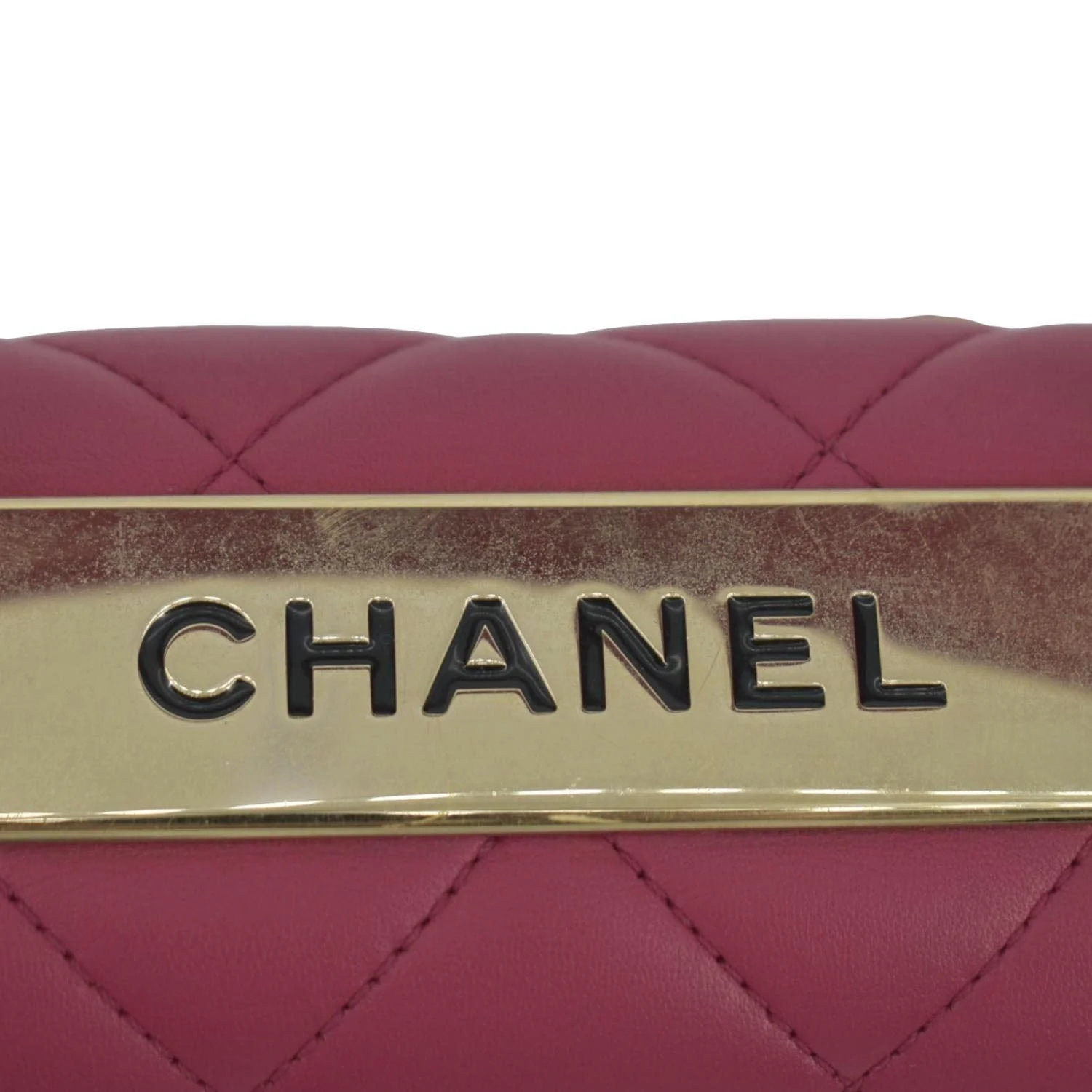 CHANEL Trendy CC Top Handle Flap Quilted Leather Shoulder Bag Hot Pink - Image 15