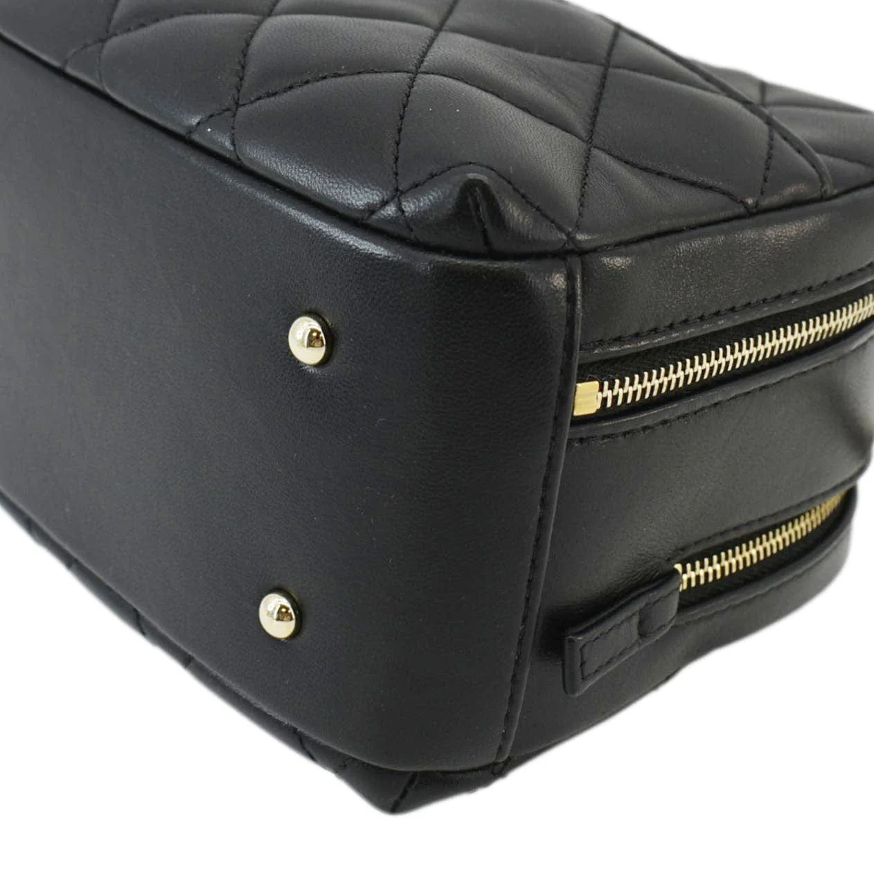 CHANEL Trendy CC Bowling Quilted Leather Shoulder Bag Black - Image 8