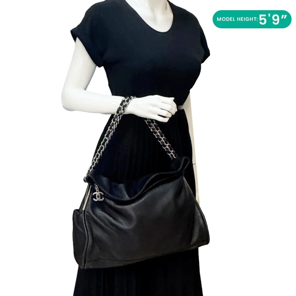 CHANEL Ultimate Large Soft Leather Hobo Bag Black - Image 2