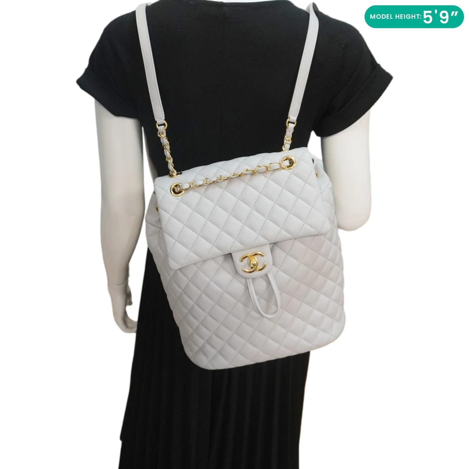 CHANEL Urban Spirit Quilted Leather Backpack Bag Smokey Grey - Image 2