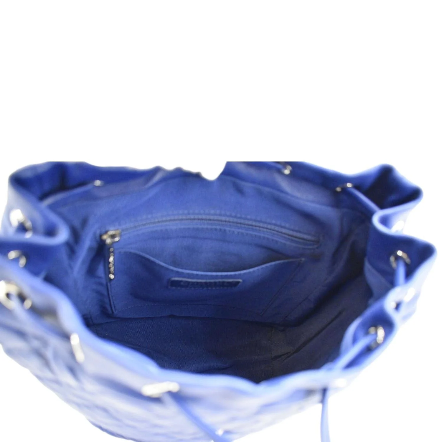 CHANEL Urban Spirit Quilted Leather Backpack Bag Blue - Image 9