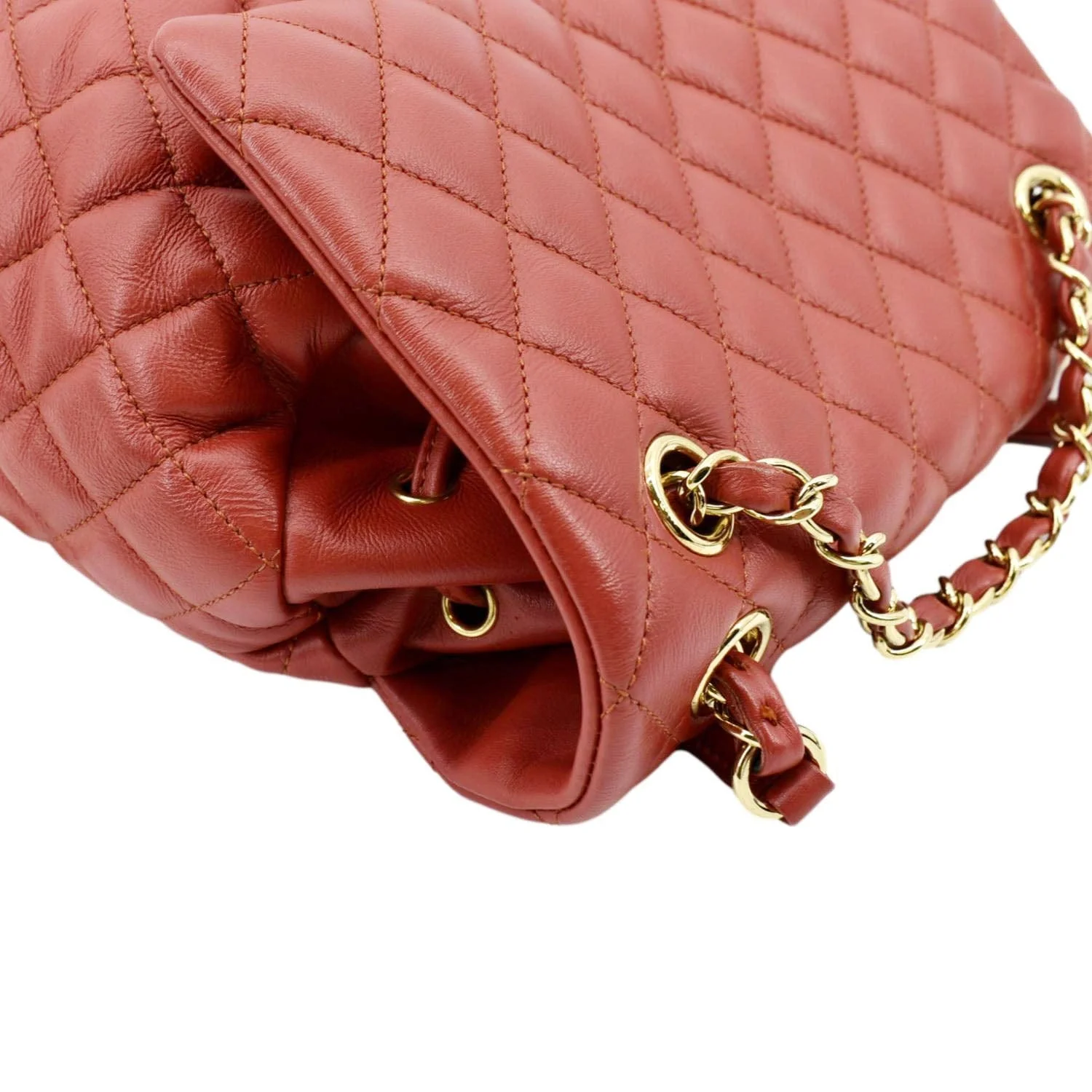 CHANEL Urban Spirit Large Quilted Leather Backpack Bag Red - Image 5