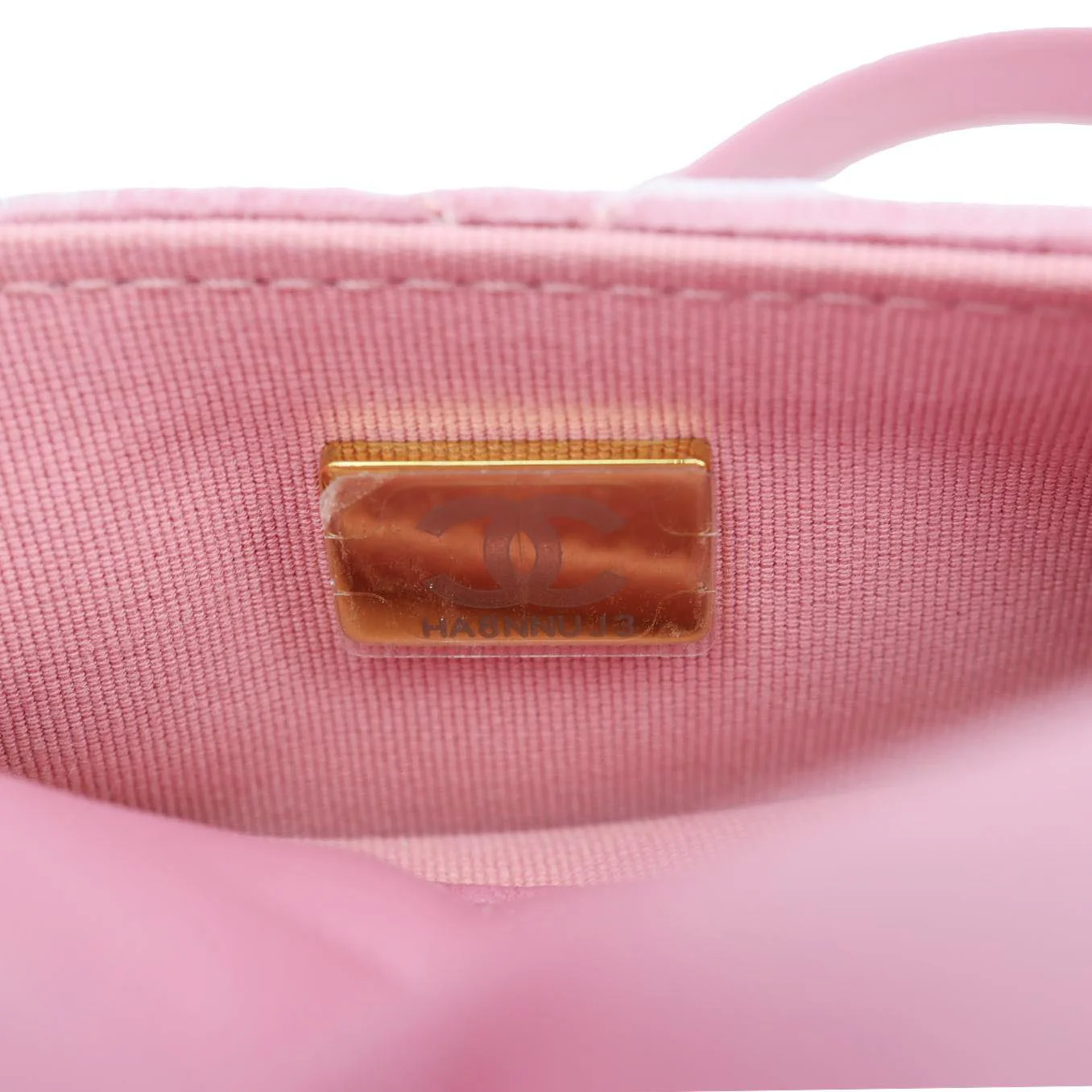 CHANEL Wavy CC Small Velvet Hobo Bag Pink - Image 12