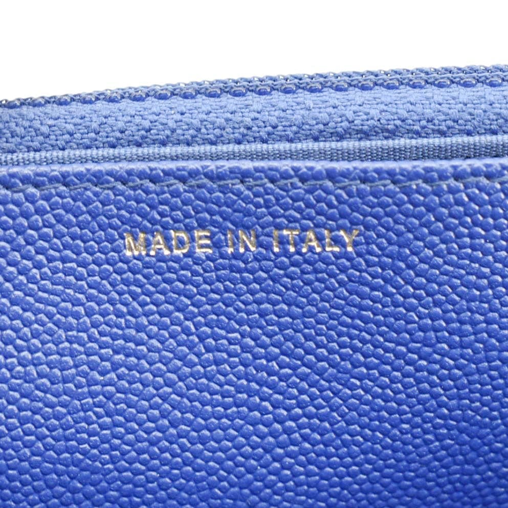 CHANEL Mademoiselle Vintage Flap Quilted Leather Shoulder Bag Blue - Image 13