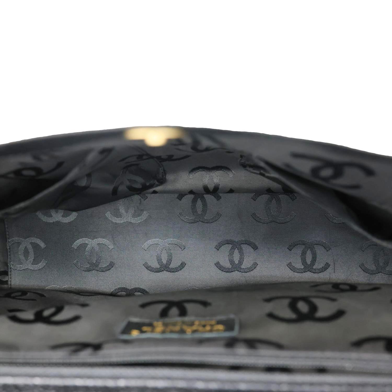 CHANEL Vintage Grained Leather Shoulder Bag Tote Bag Black - Image 11