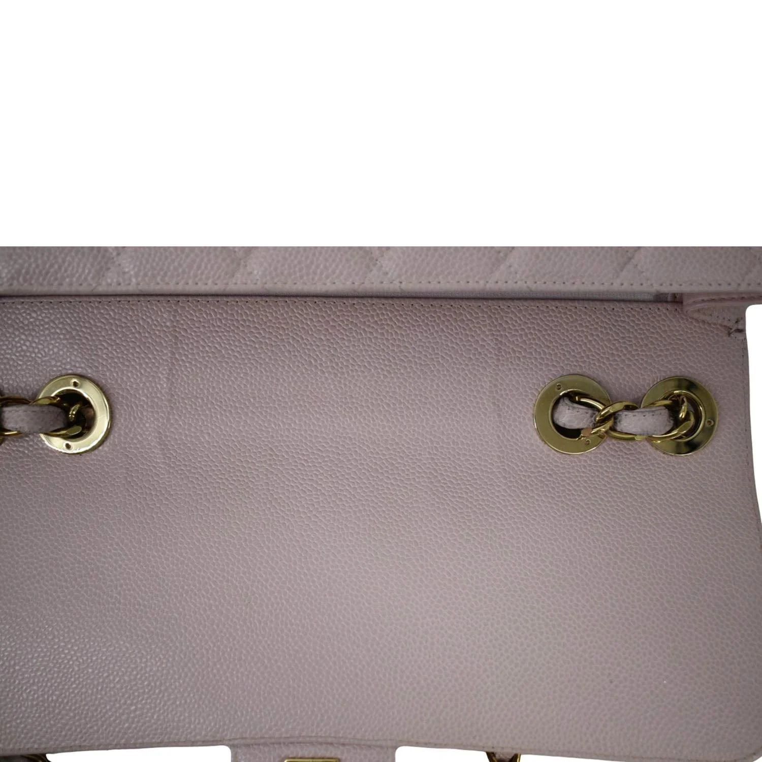 CHANEL Vintage Classic Jumbo Single Flap Caviar Leather Shoulder Bag Dusty Pink - Image 19