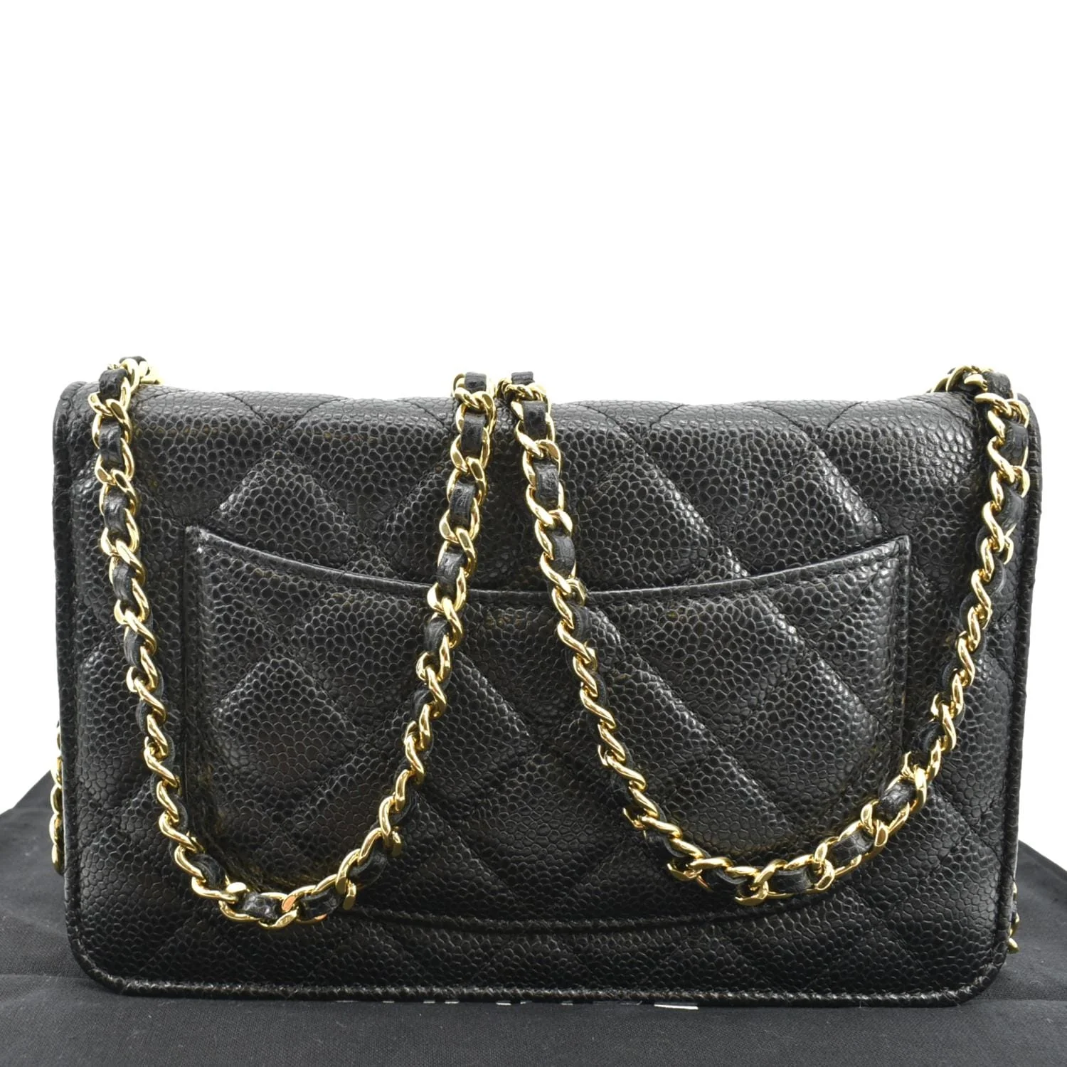 CHANEL Boy Woc Caviar Leather Wallet On Chain Clutch Bag Black - Image 3