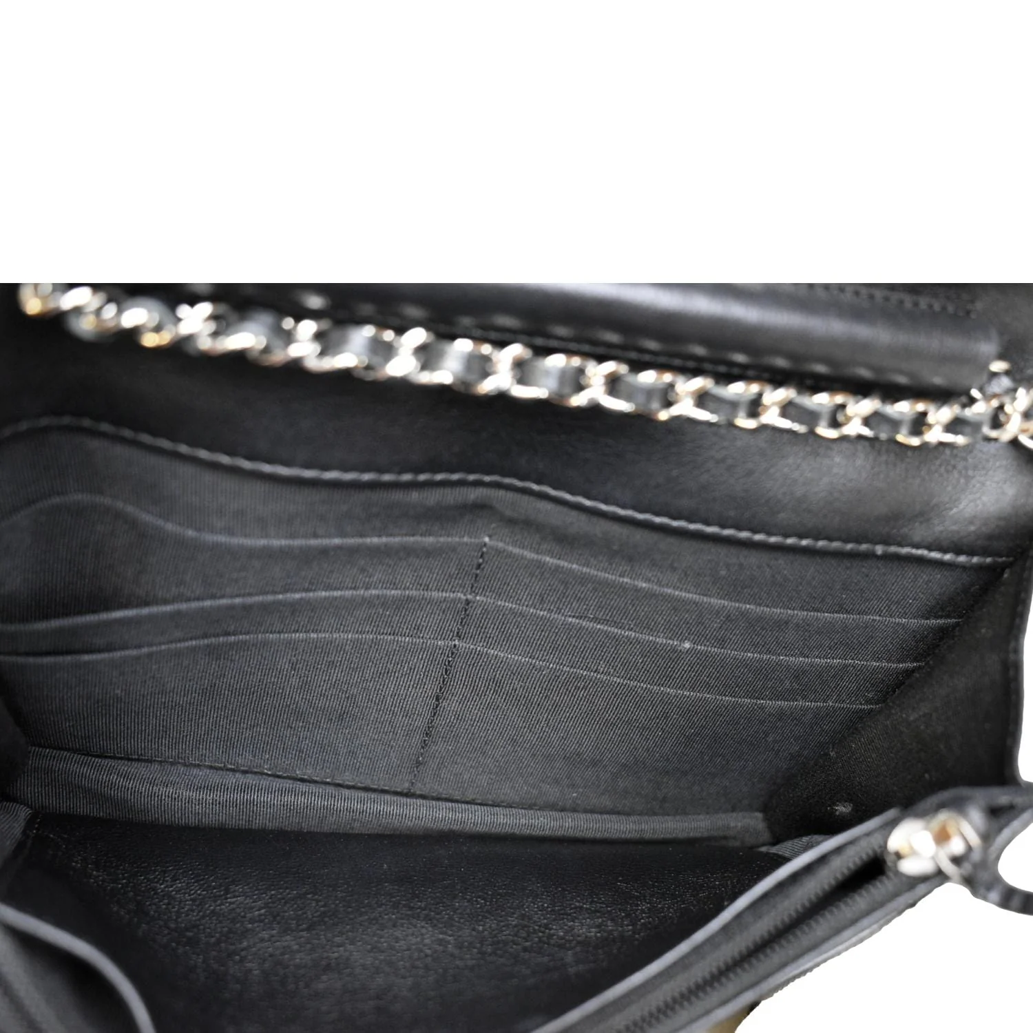 CHANEL Wallet on Chain Patent Leather Shoulder Bag Olive Green - Image 10
