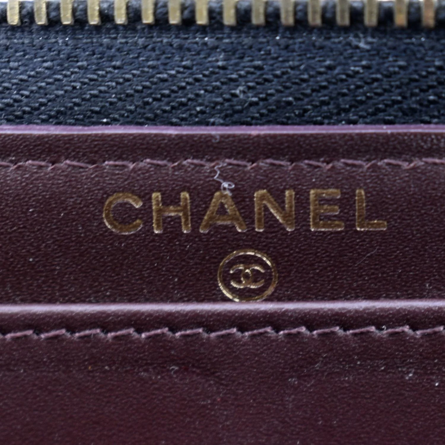 CHANEL Zip Around Quilted Caviar Leather Wallet Black - Image 12
