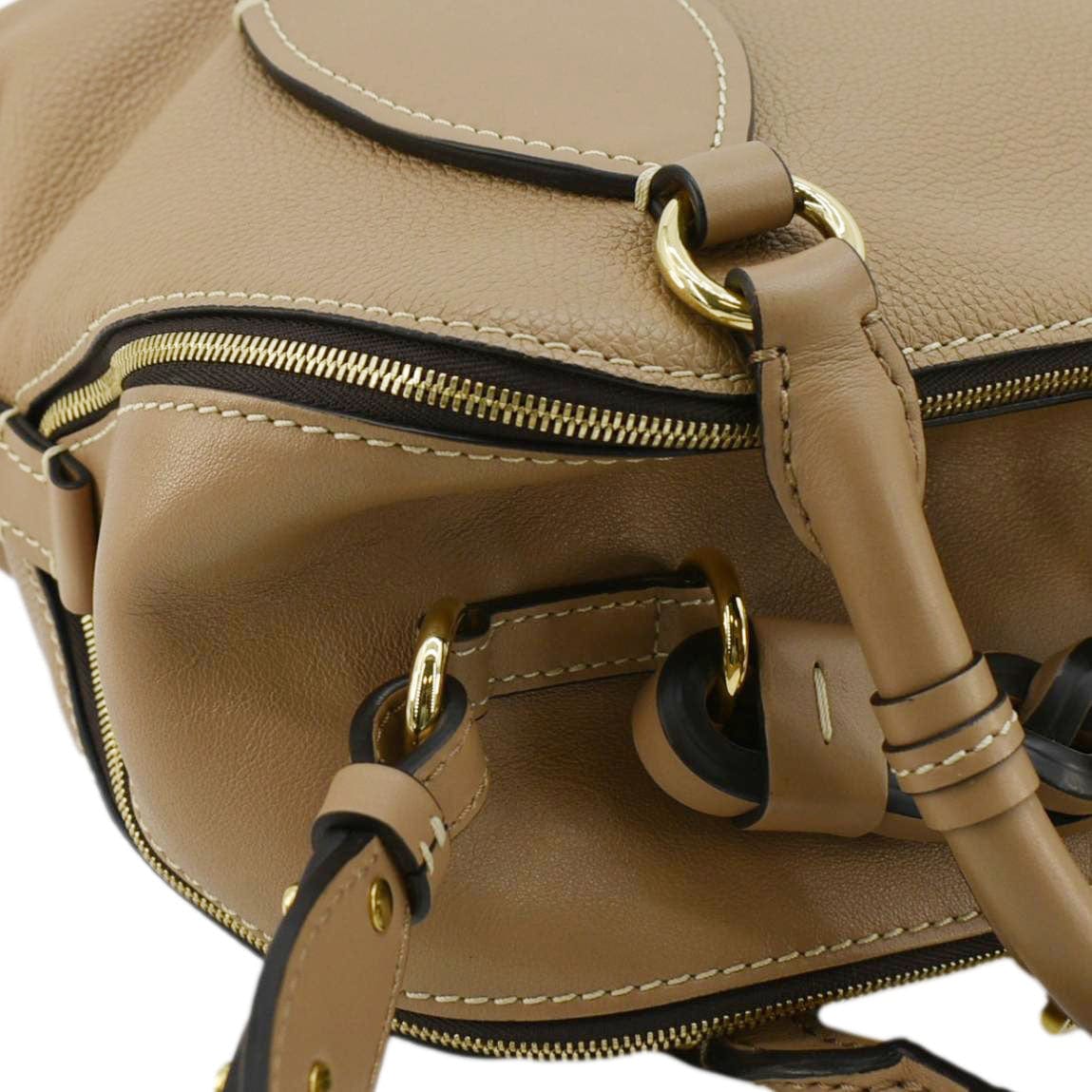 CHLOE Daria Medium Calfskin Leather Shoulder Bag Brown - Image 6