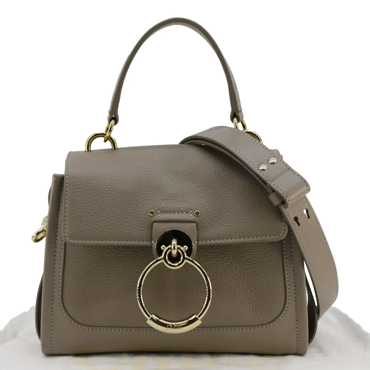 CHLOE Tess Day Bag Mini Leather Shoulder Bag Beige - Image 3