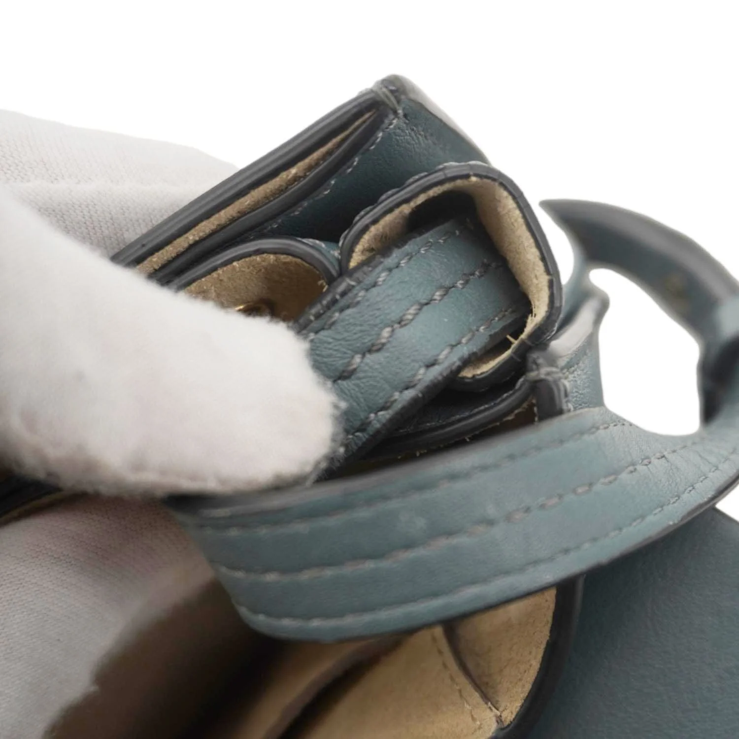 CHLOE Faye Small Suede Shoulder Bag Gray - Image 16