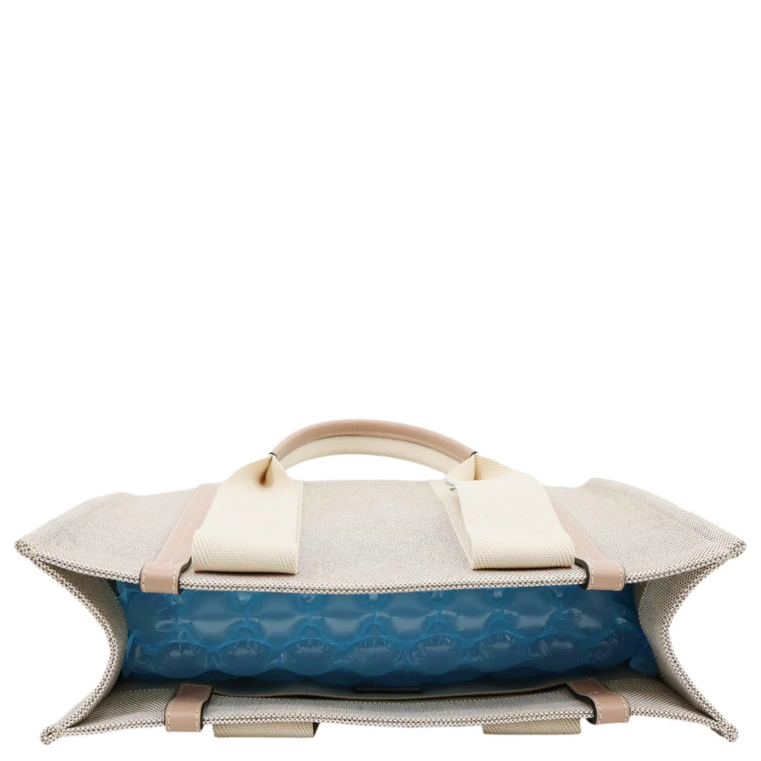 CHLOE Woody Linen Canvas Tote Bag Beige - Image 10