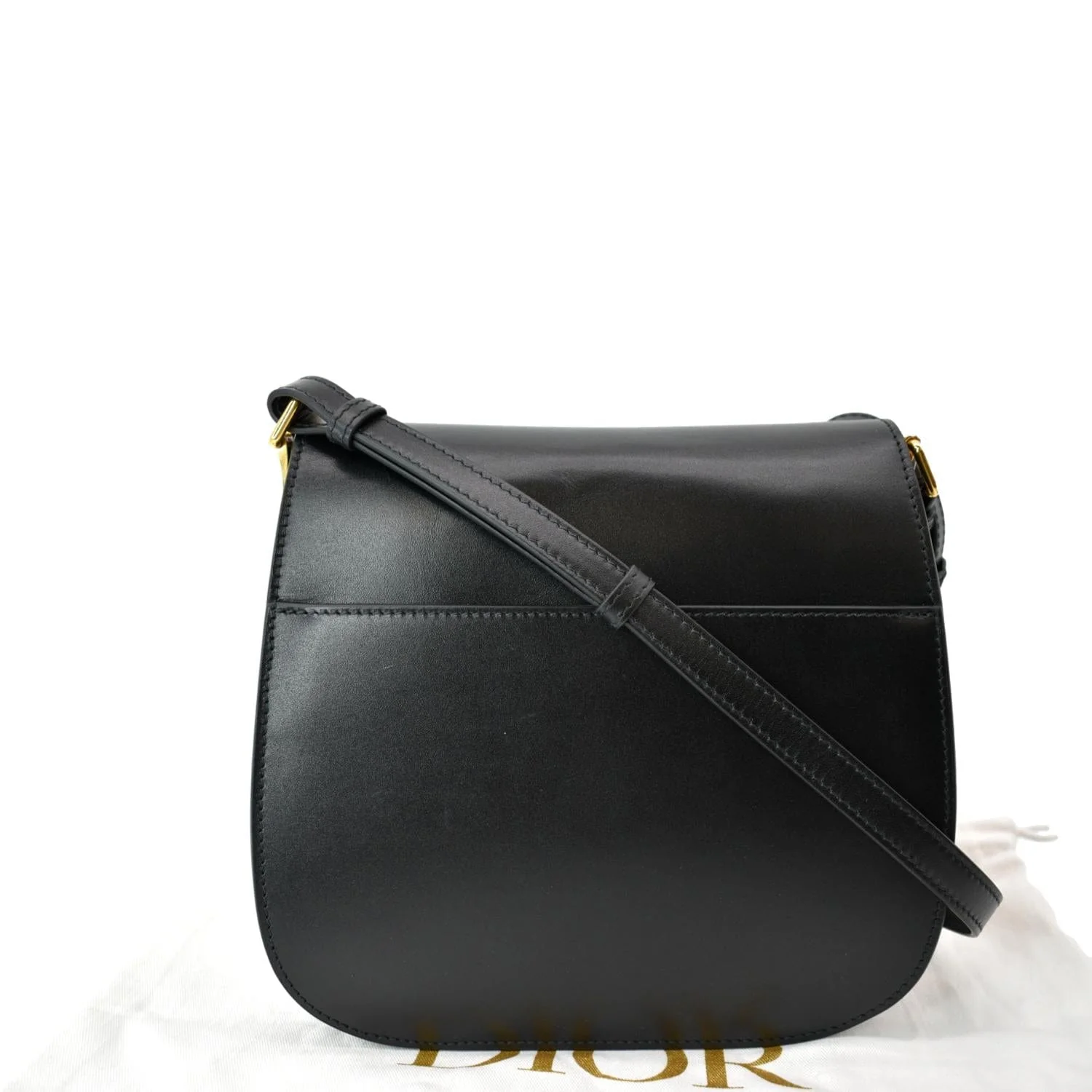 CHRISTIAN DIOR Bobby Frame Calfskin Leather Crossbody Bag Black - Image 3