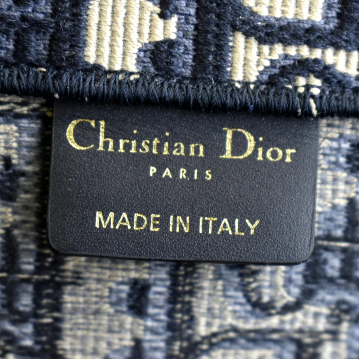 CHRISTIAN DIOR Large Book Oblique Embroidered Canvas Tote Bag Multicolor - Image 11