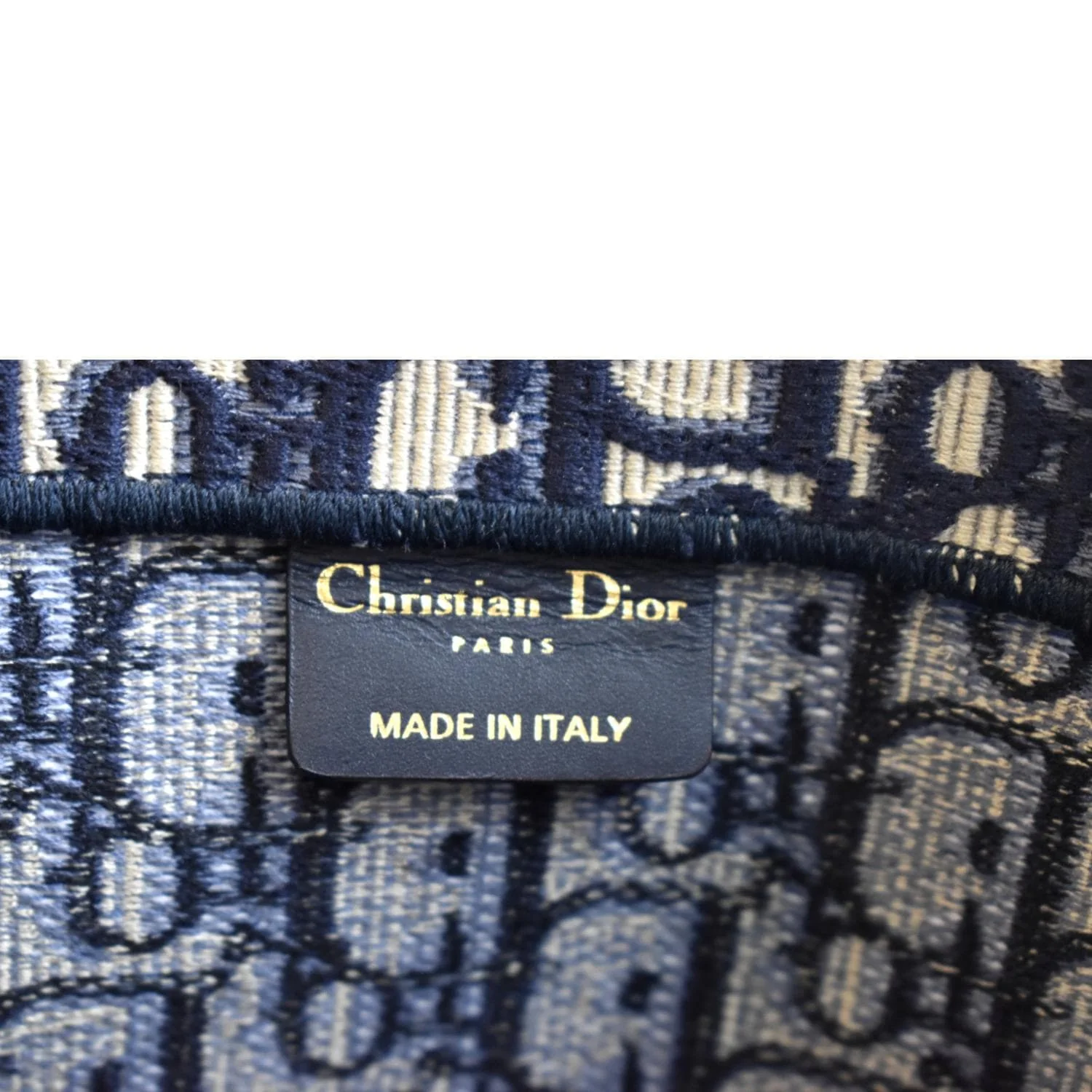 CHRISTIAN DIOR Large Book Oblique Embroidered Canvas Tote Bag Multicolor - Image 12