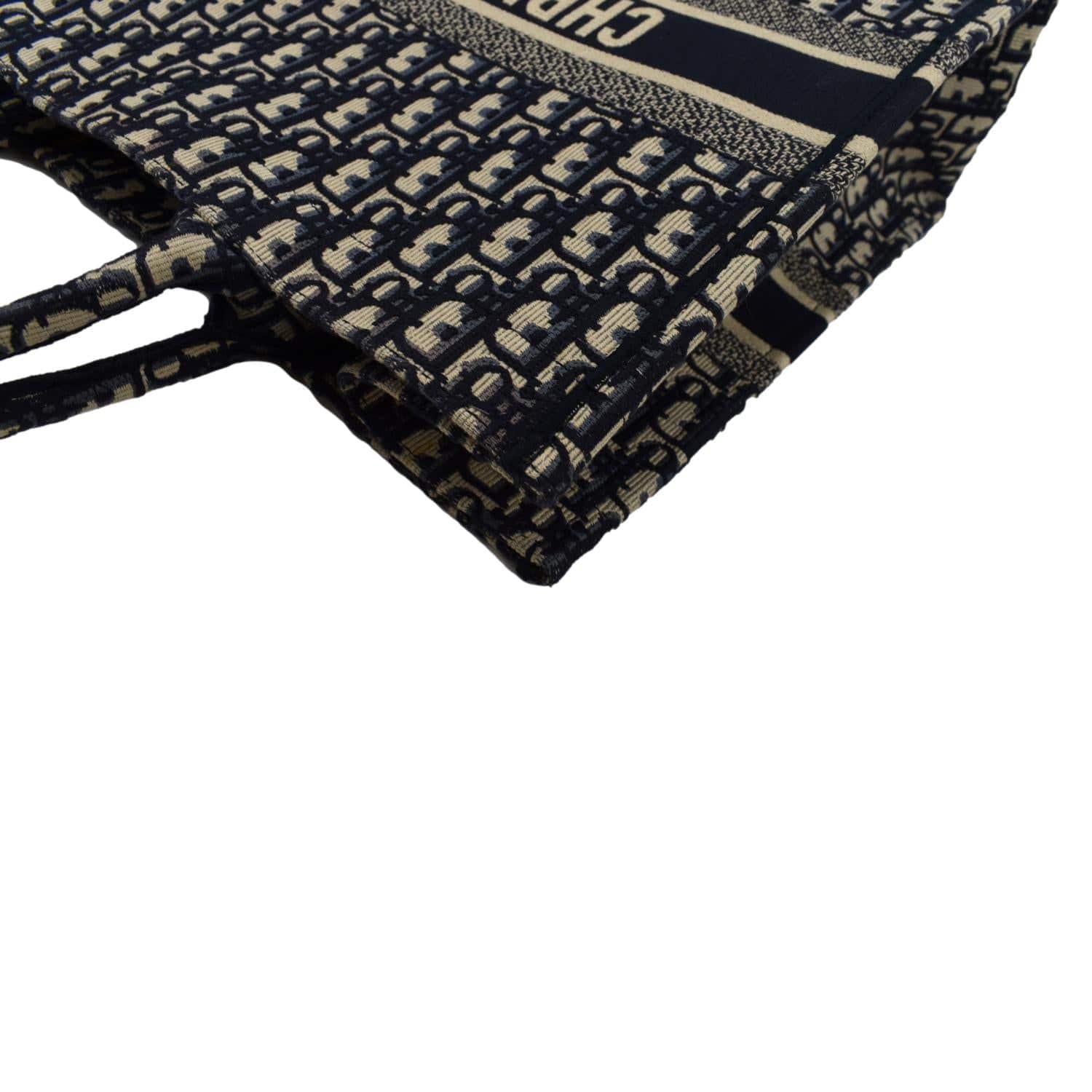 CHRISTIAN DIOR Large Book Oblique Embroidered Canvas Tote Bag Multicolor - Image 6