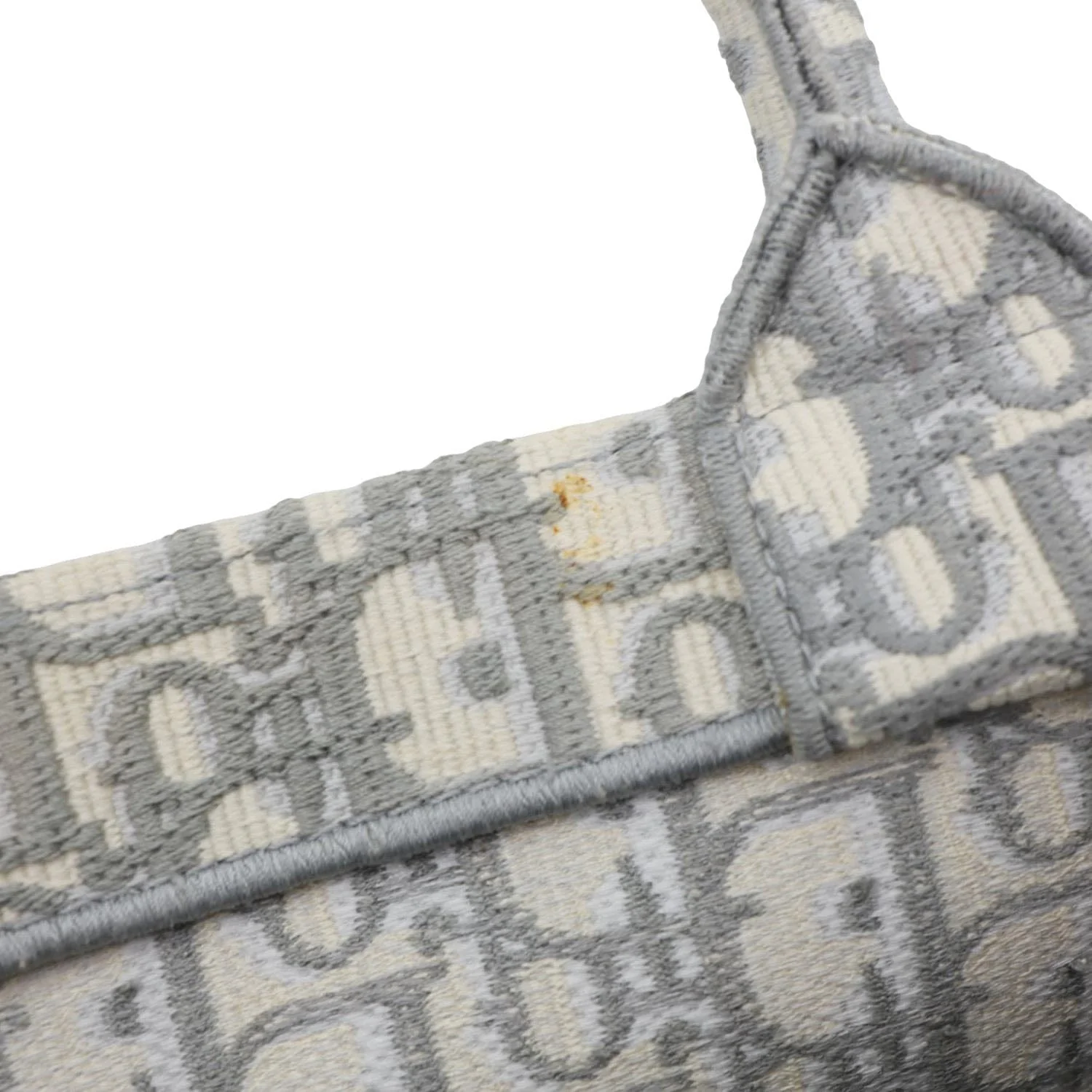 CHRISTIAN DIOR Book Medium Oblique Canvas Tote Bag Grey - Image 10