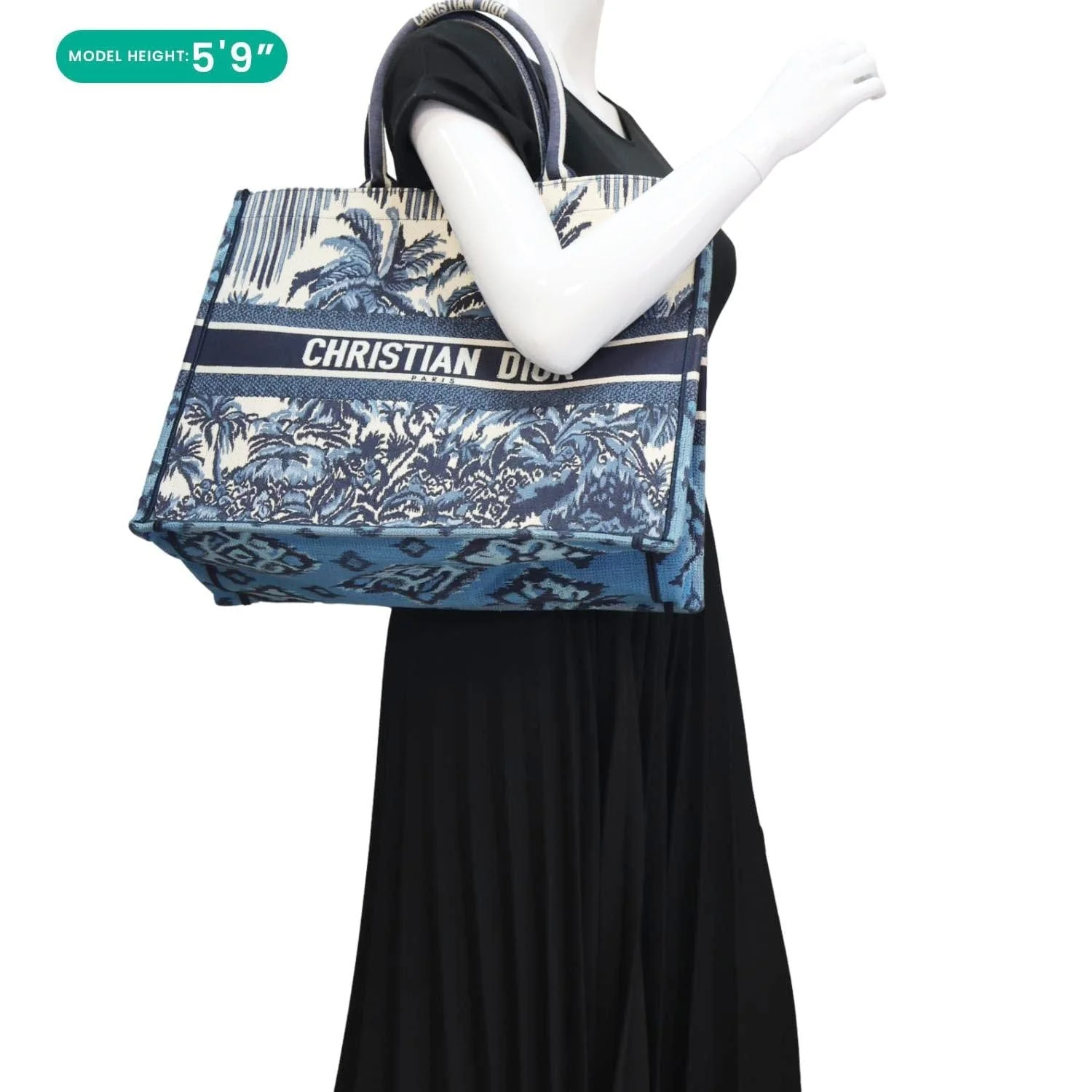 CHRISTIAN DIOR Book Large Dioriviera Toile De Jouy Tote Bag Blue - Image 2