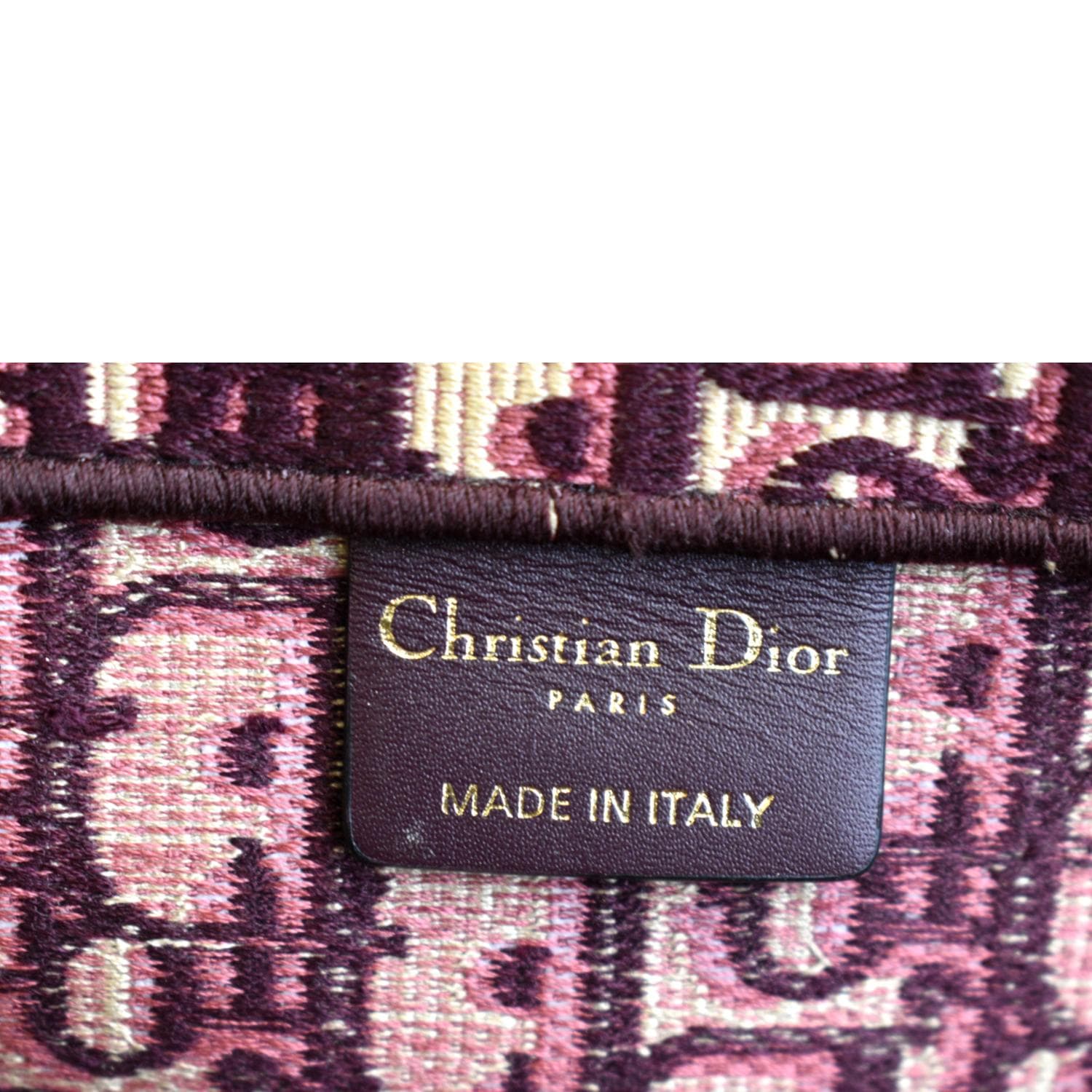 CHRISTIAN DIOR Book Oblique Embroidered Canvas Tote Bag Burgundy - Hot Deals - Image 11
