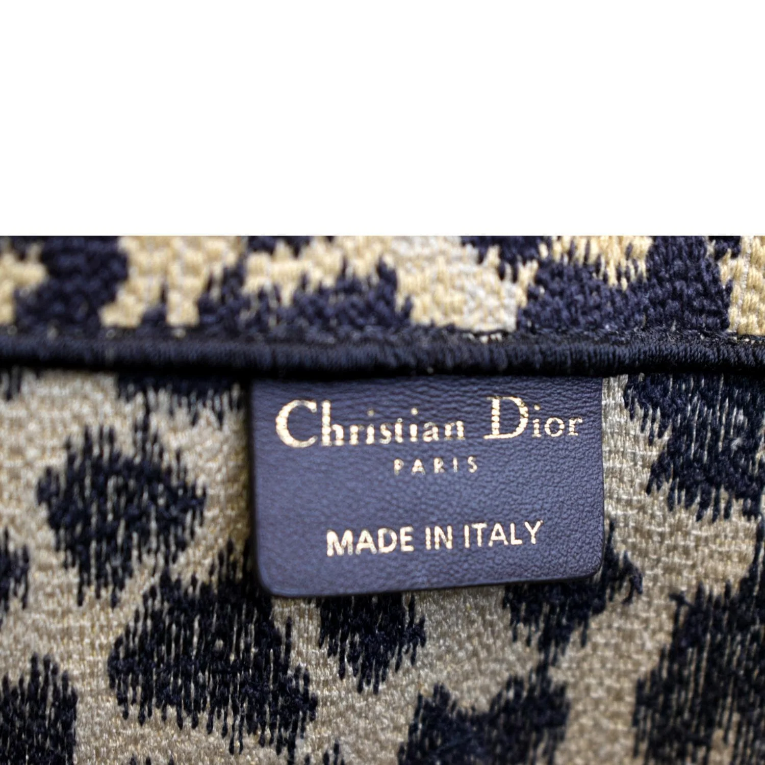 CHRISTIAN DIOR Leopard Large Book Mizza Embroidered Tote Bag Beige - Image 11