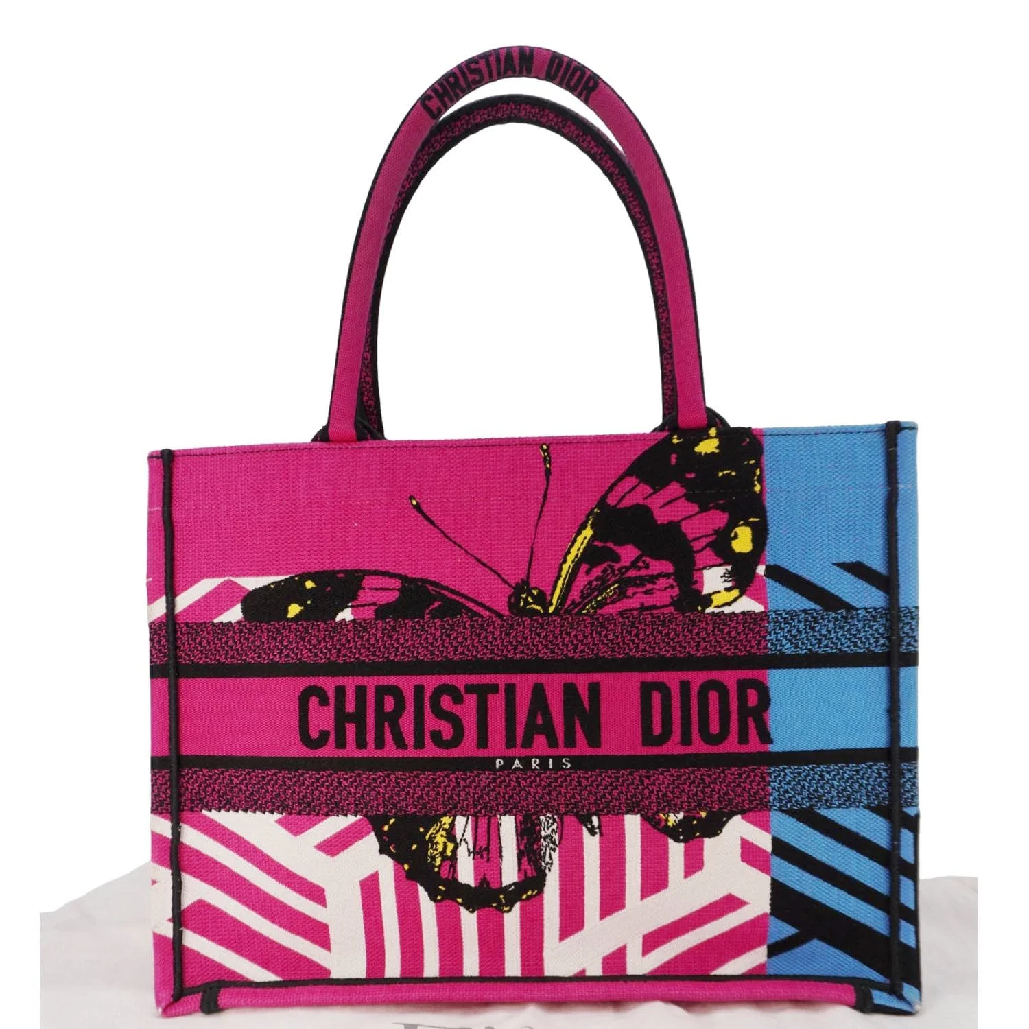 CHRISTIAN DIOR Butterfly Book Canvas Tote bag Pink - Image 3