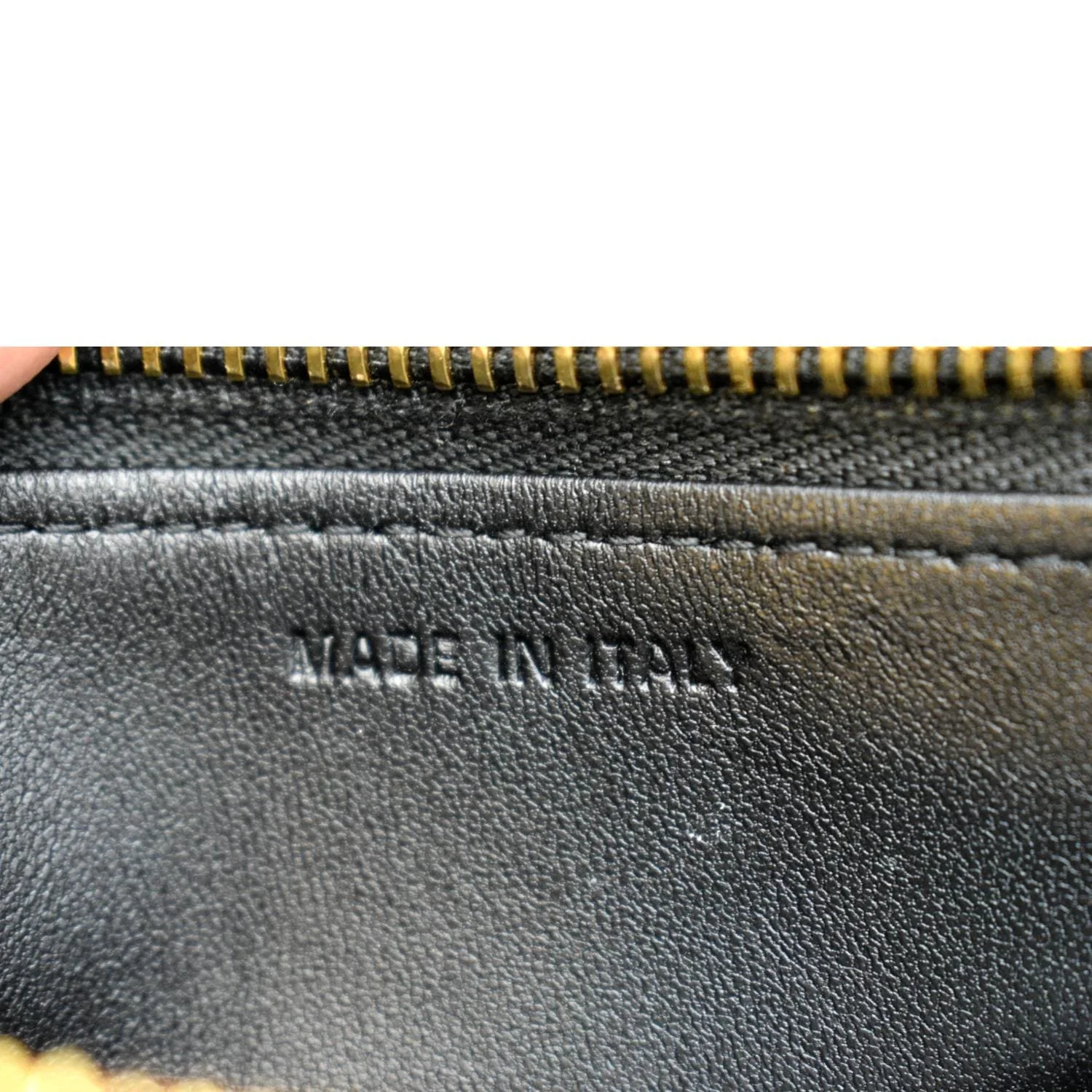 CHRISTIAN DIOR Caro Cannage Calfskin Zipped Pouch Black - Image 11