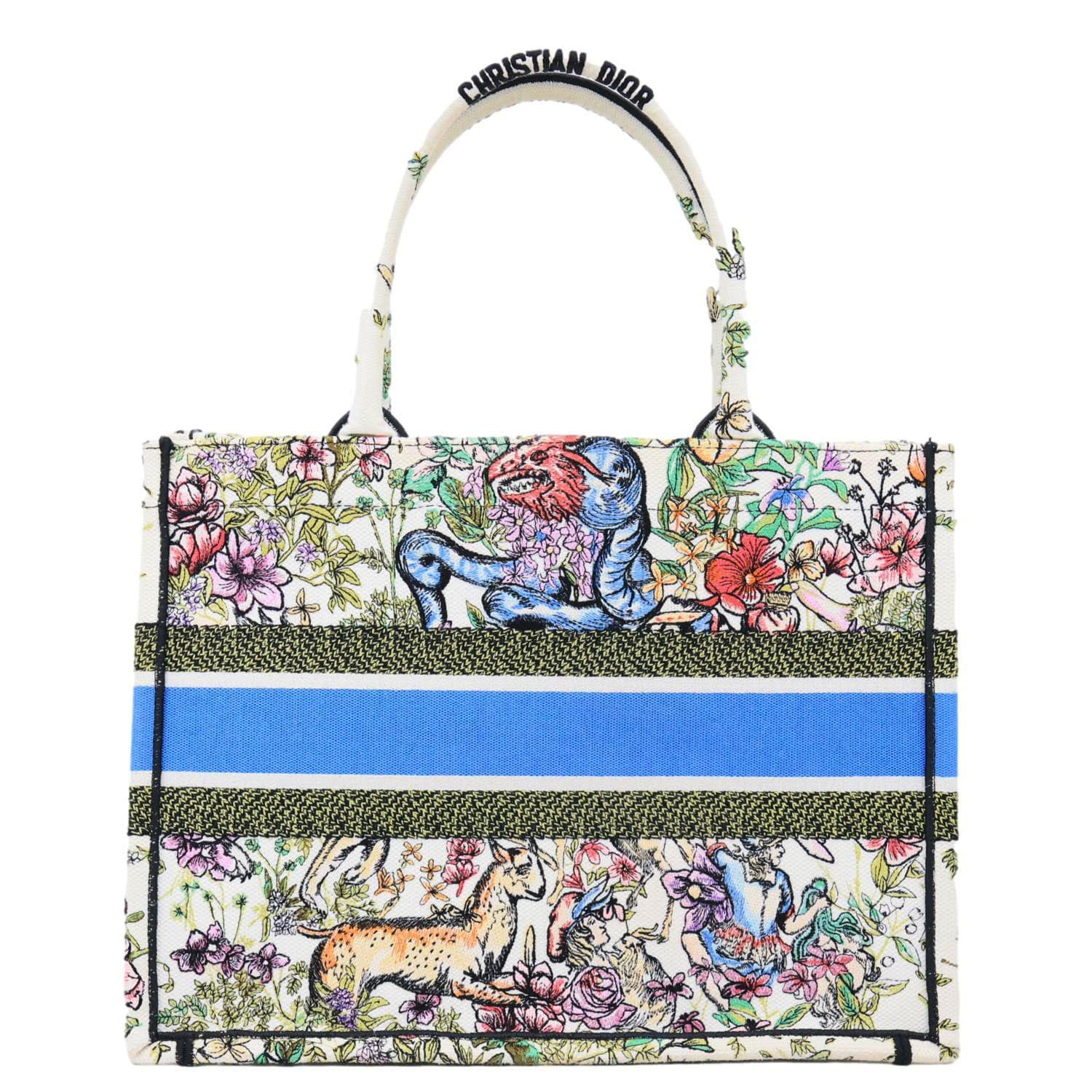 CHRISTIAN DIOR Book Medium Embroidered D-Constellation Canvas Tote Bag Multicolor - Image 4