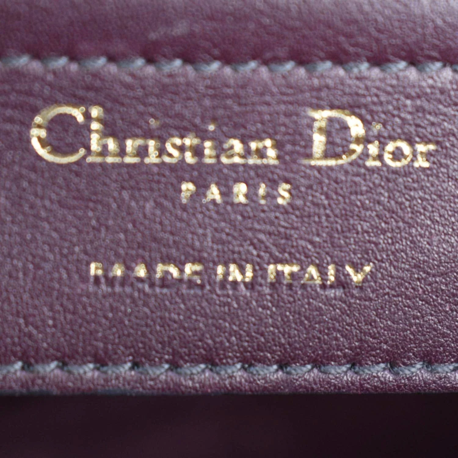 CHRISTIAN DIOR D Fence Calfskin Leather Saddle Bag Purple - Image 11
