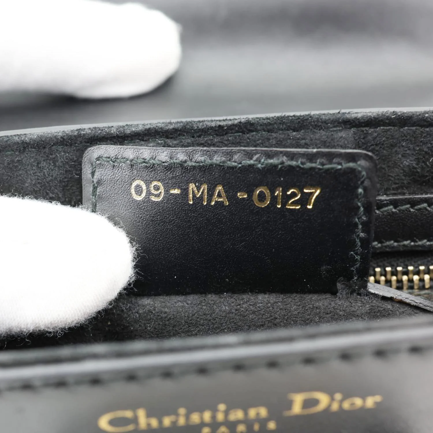 CHRISTIAN DIOR D Fence Small Calfskin Leather Saddle Bag Black - Image 17