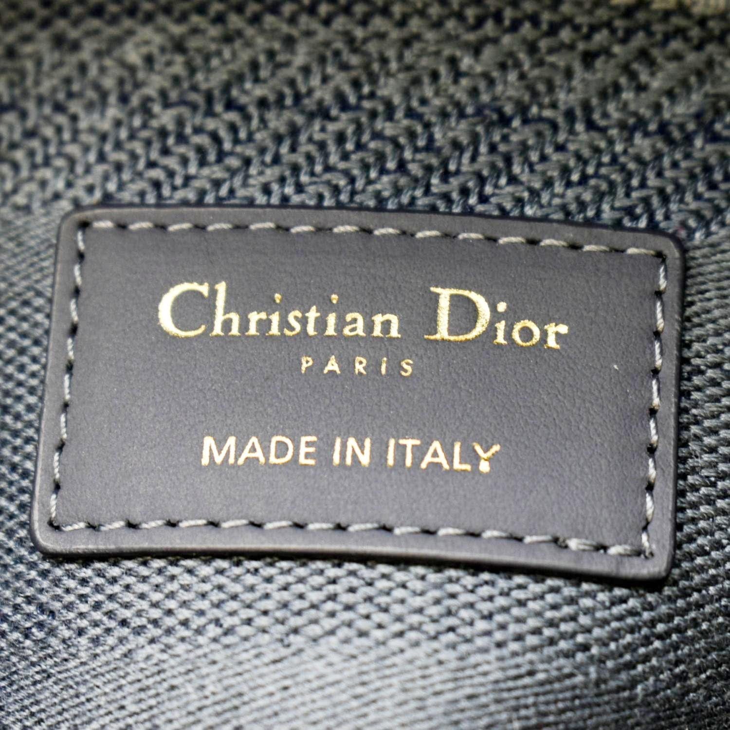 CHRISTIAN DIOR Lady D-Lite Embroidered Canvas Crossbody Bag Denim Blue - Image 11