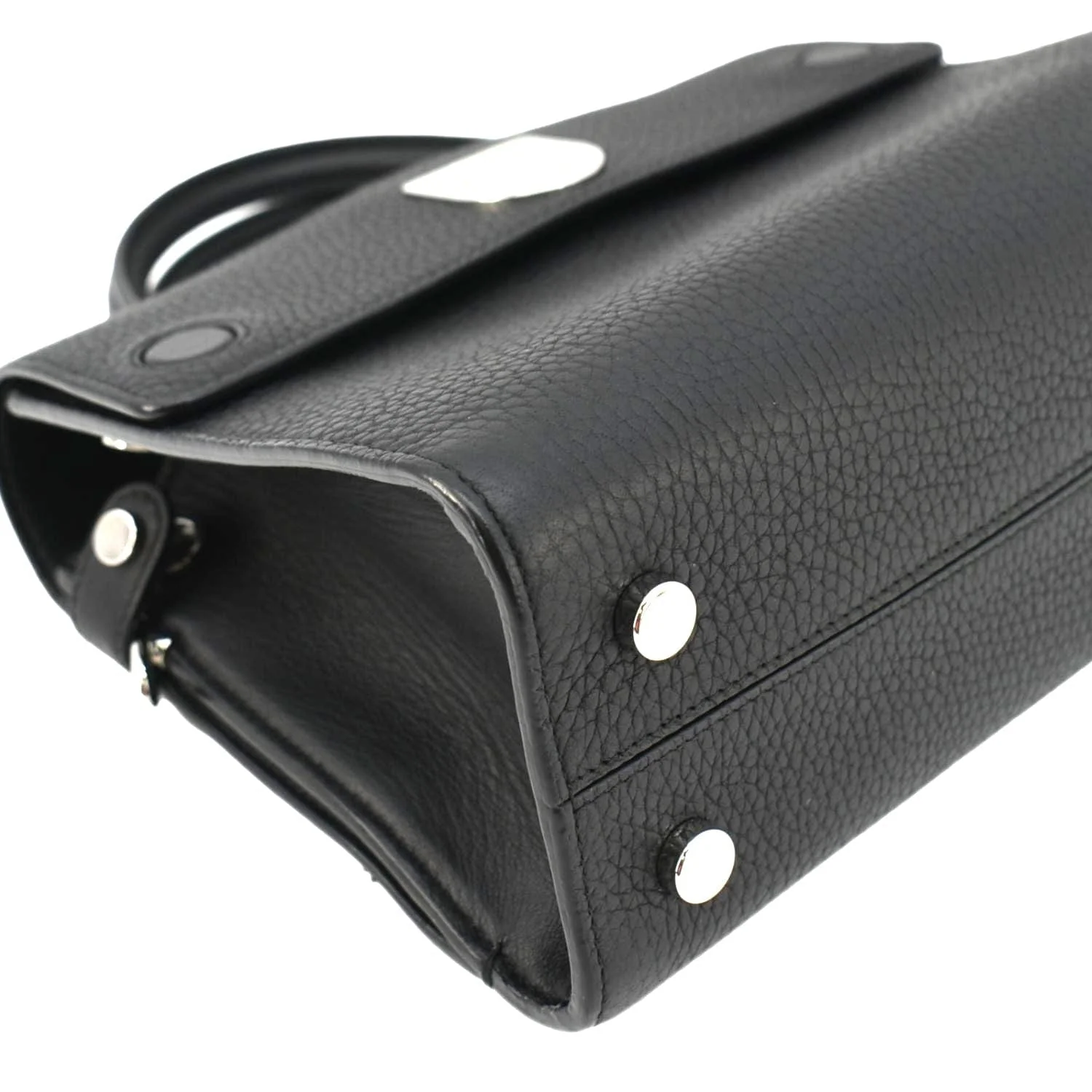 CHRISTIAN DIOR Diorever Flap Leather Shoulder Bag Black - Image 9