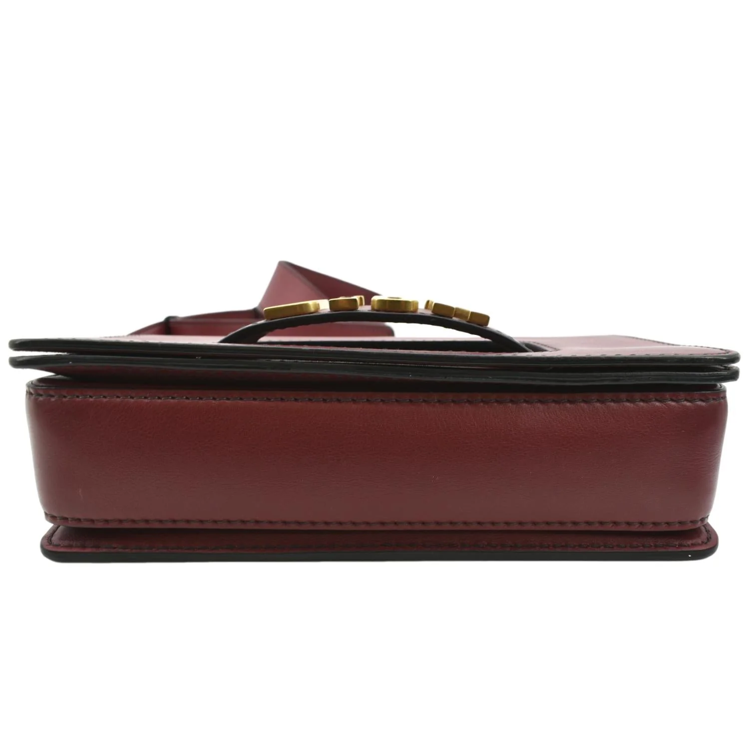 CHRISTIAN DIOR Dio(r)evolution Flap Calfskin Shoulder Bag Dark Red - Image 9