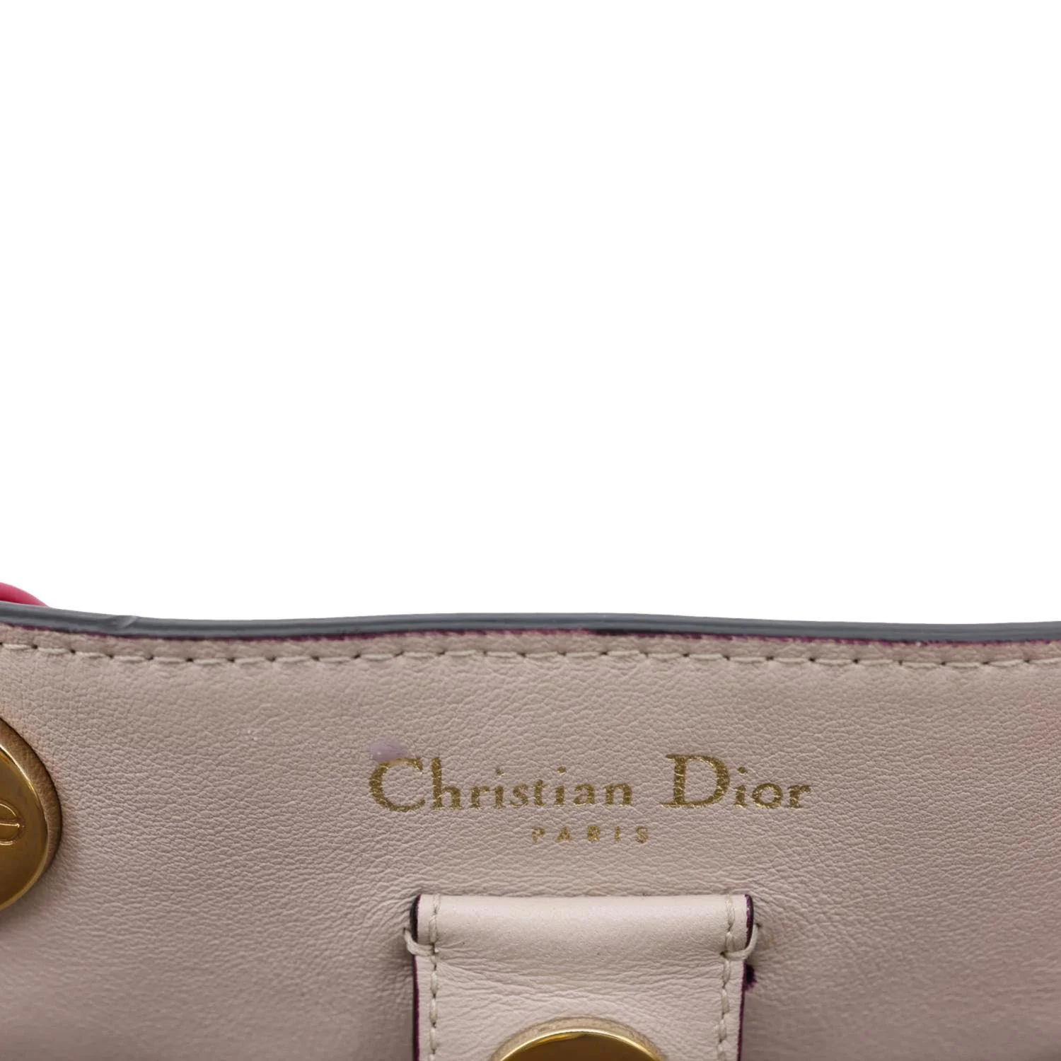 CHRISTIAN DIOR Diorissimo Medium Calfskin Leather Tote Bag Fuchsia - Image 25
