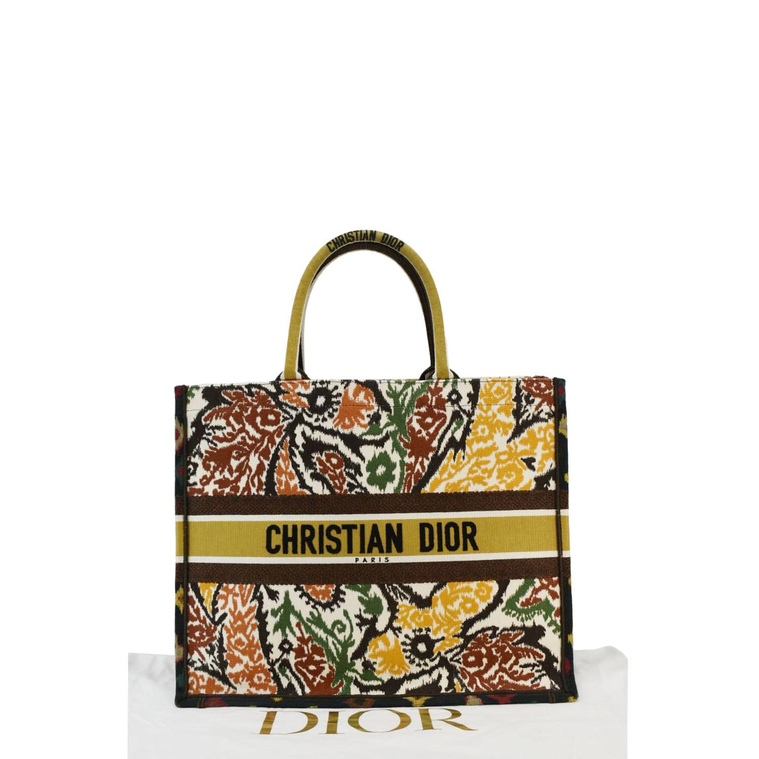 CHRISTIAN DIOR Book Large Embroidered Paisley Tote Bag Multicolor - Image 3