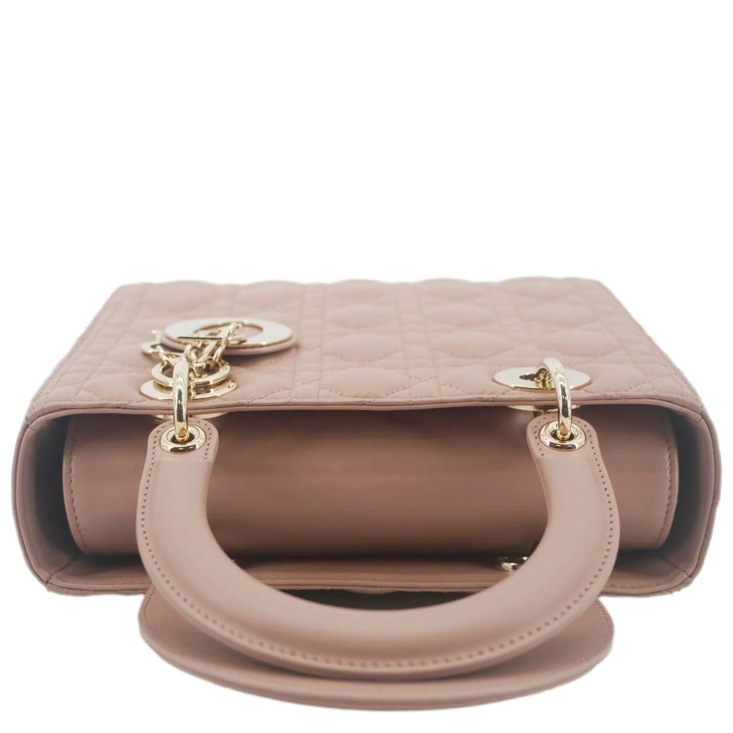 CHRISTIAN DIOR Lady Dior Medium Cannage Leather Crossbody Bag Rose Pink - Image 5