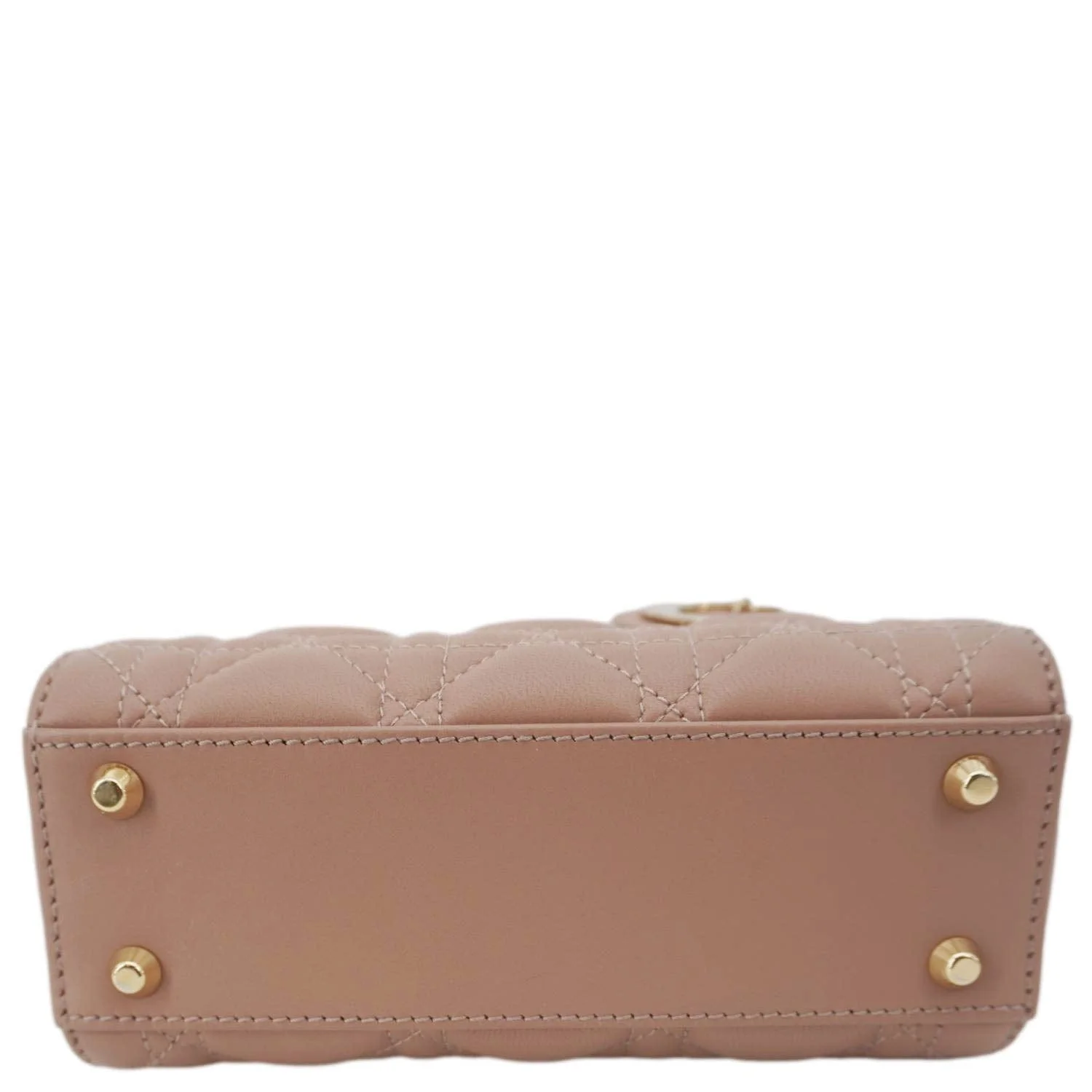 CHRISTIAN DIOR Lady Dior Mini Cannage Leather Crossbody Bag Rose - Image 11